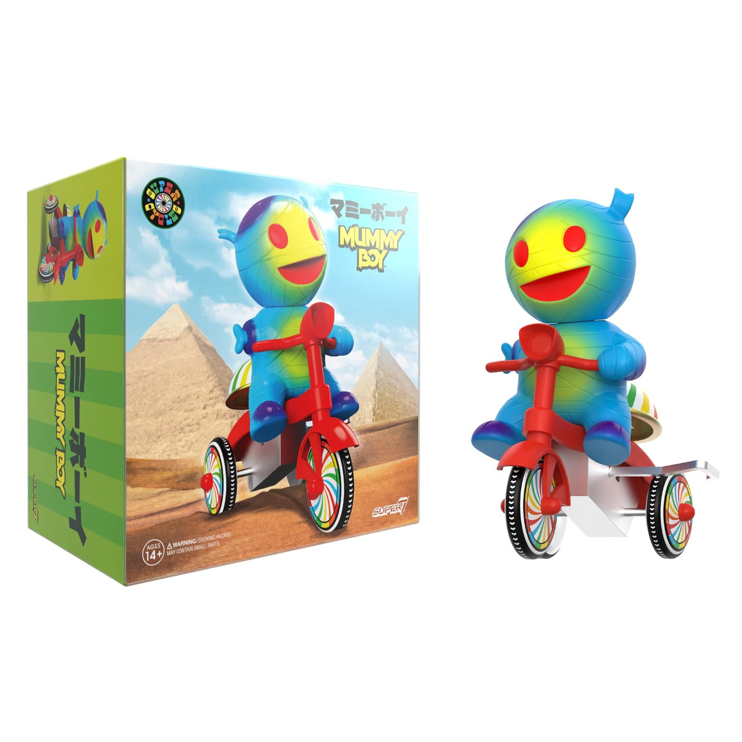 Super7 Mummy Boy with Wind-Up Red Trike – 5-inch Super Cycles Figure