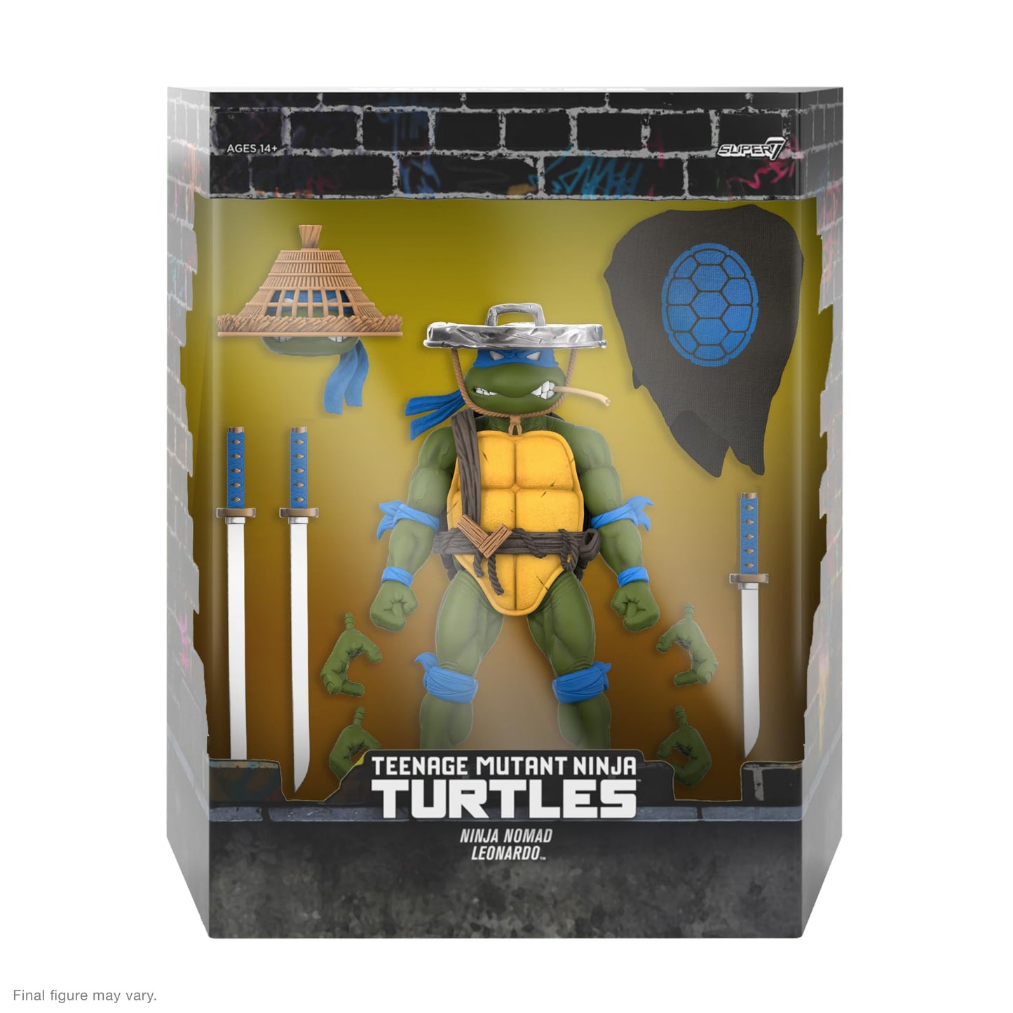 Super7 ULTIMATES! Ninja Nomad Leonardo – 7-Inch TMNT Action Figure with Accessories