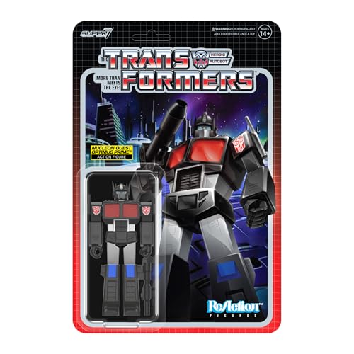 Super7 Transformers Optimus Prime Nucleon Quest Special Mission - 3.75-Inch ReAction Figure with Blaster Accessory