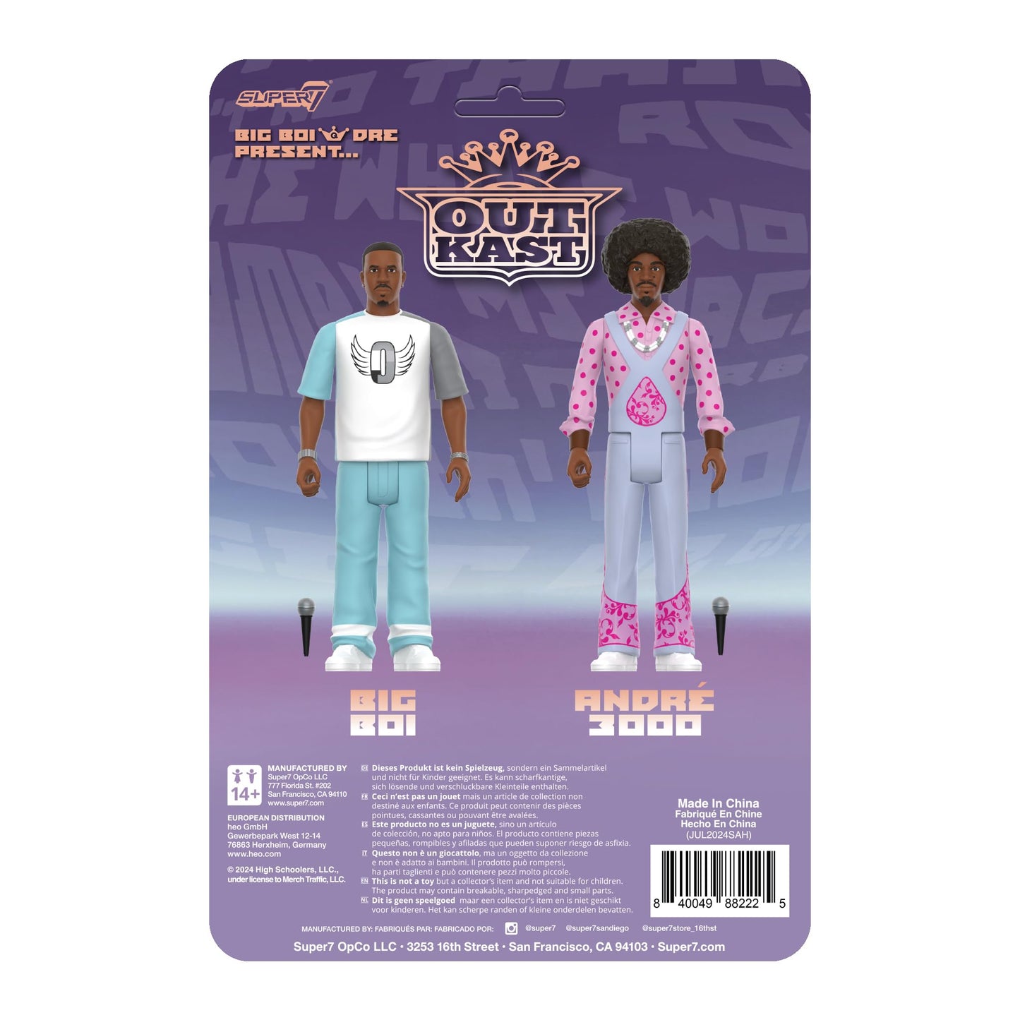 Super7 Outkast Reaction Figures 2-Pack – Big Boi & Andre 3000, 3.75-inch Hip Hop Collectibles