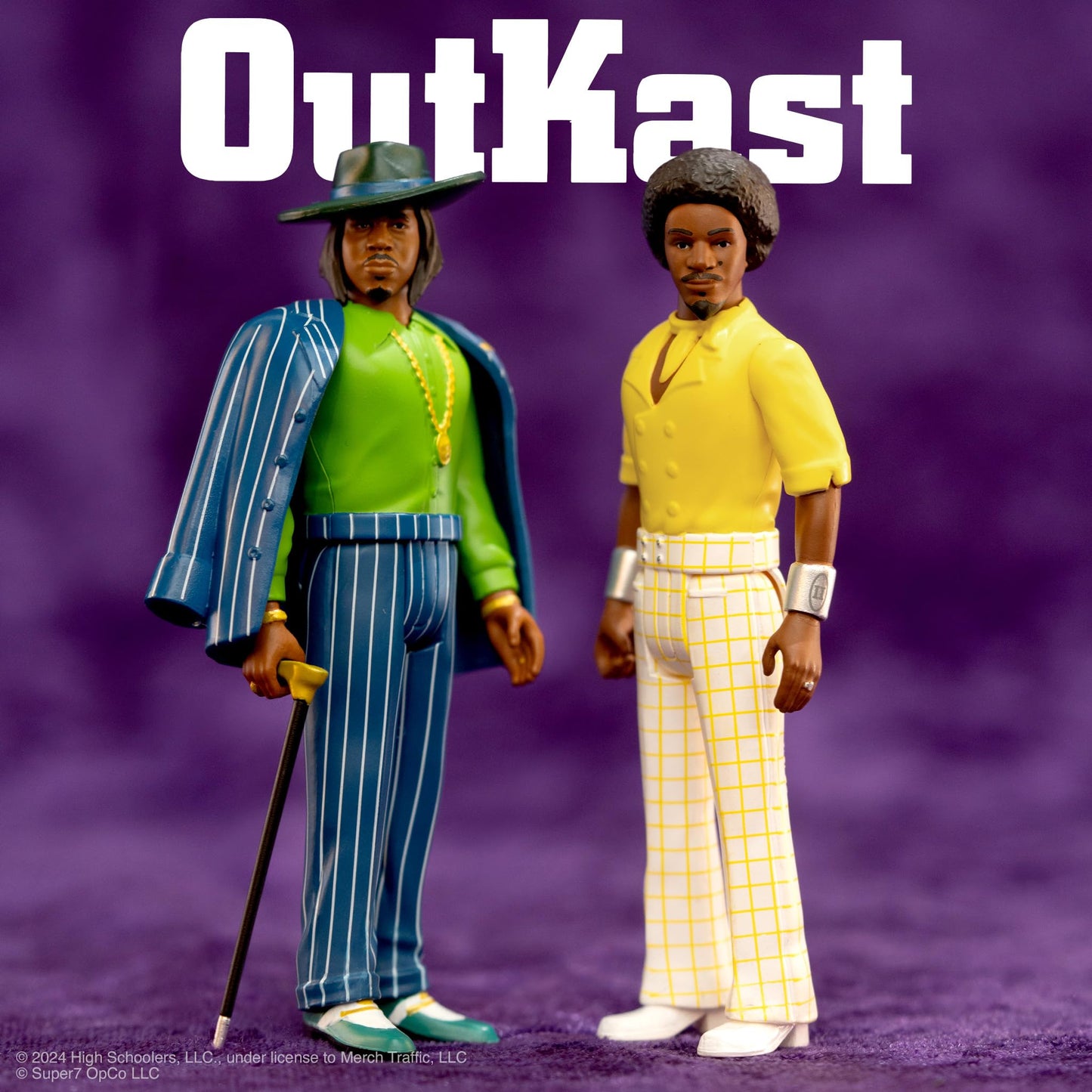 Super7 OutKast Aquemini 2-Pack: Big Boi and Andre 3000 3.75-Inch ReAction Figures with Accessories