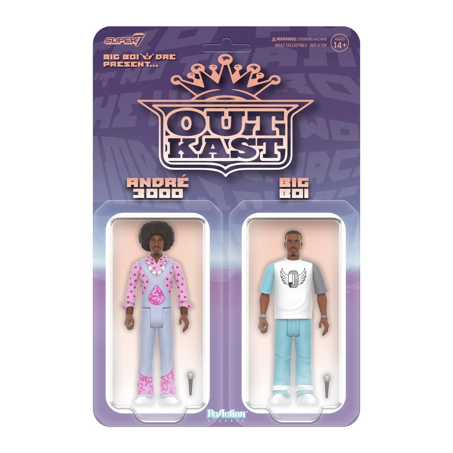 Super7 Outkast Reaction Figures 2-Pack – Big Boi & Andre 3000, 3.75-inch Hip Hop Collectibles