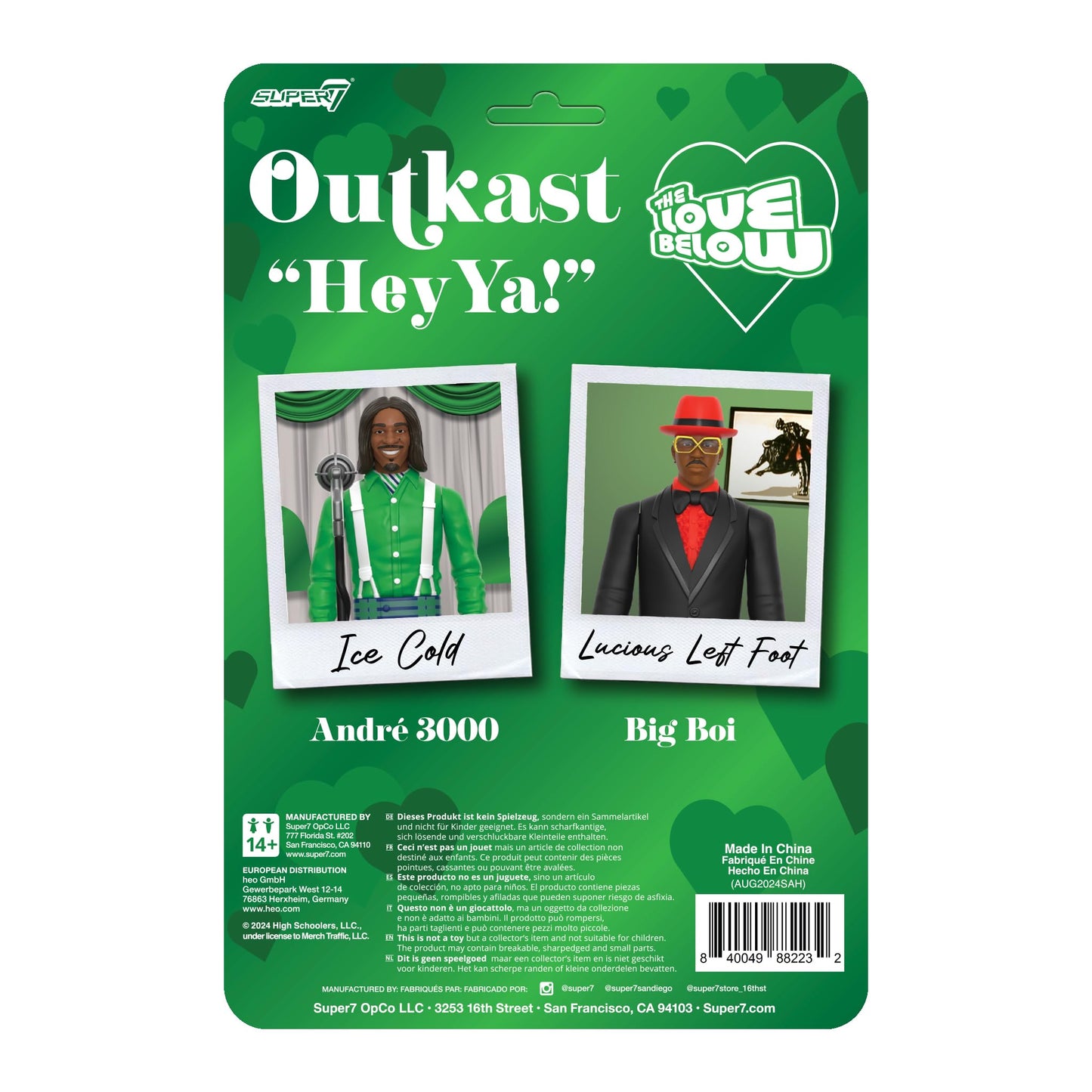 Super7 Outkast Hey Ya! 2-Pack ReAction Figures – 3.75-Inch Andre 3000 & Big Boi with Accessories