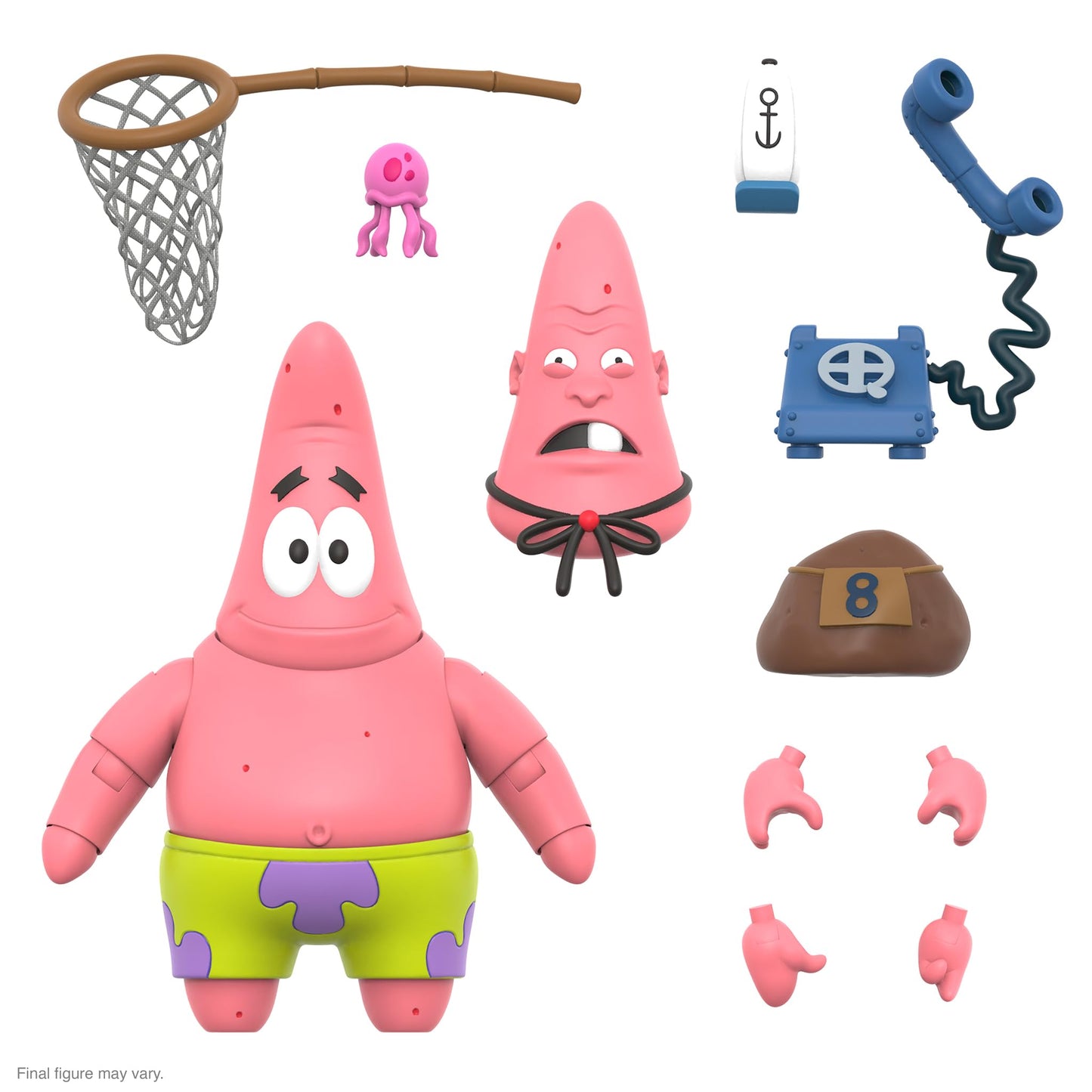 Super7 ULTIMATES! Patrick Starr Figure – 7-Inch SpongeBob Collectible with Accessories