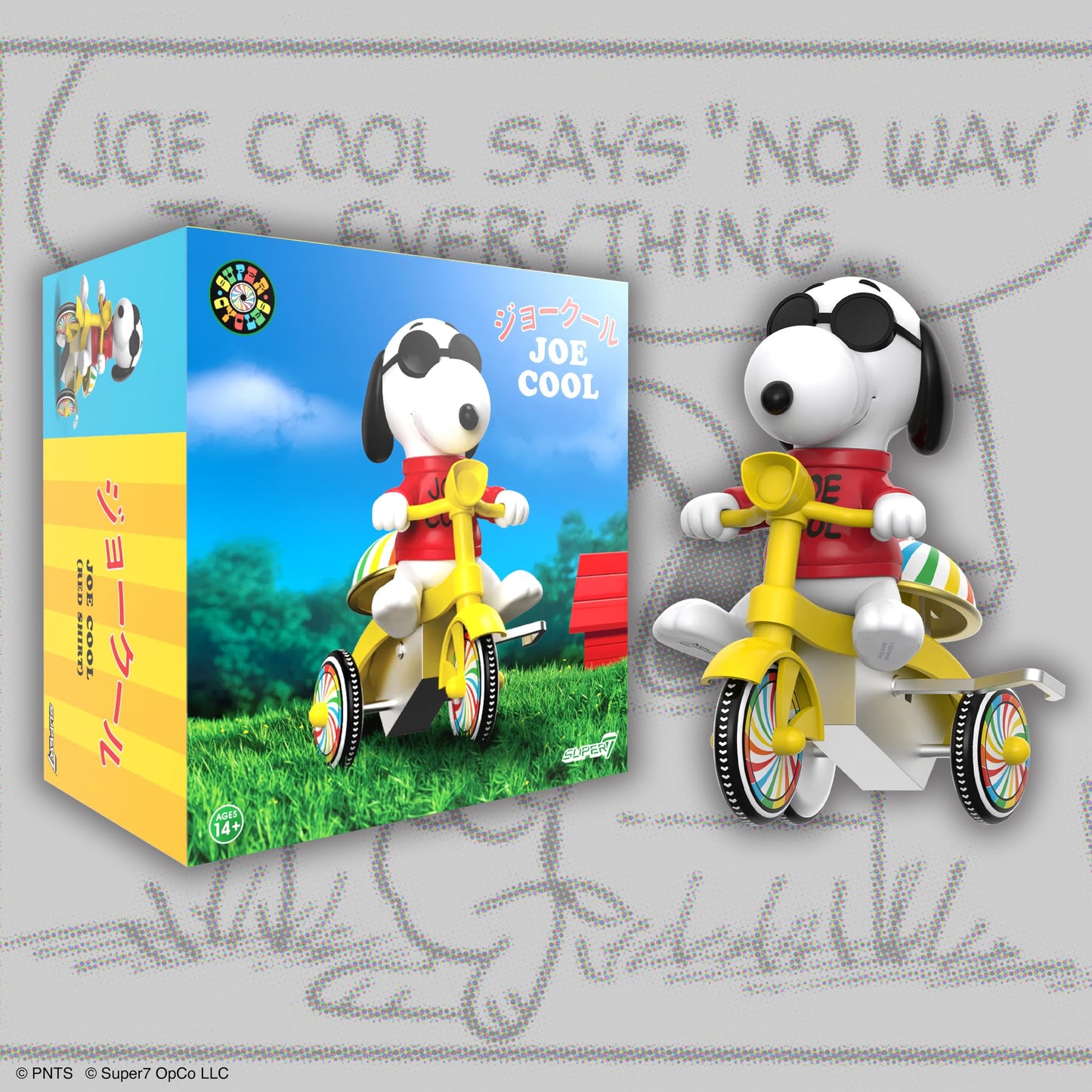 Super7 Snoopy Joe Cool 5-Inch Super Cycle – Red Trike with Bell
