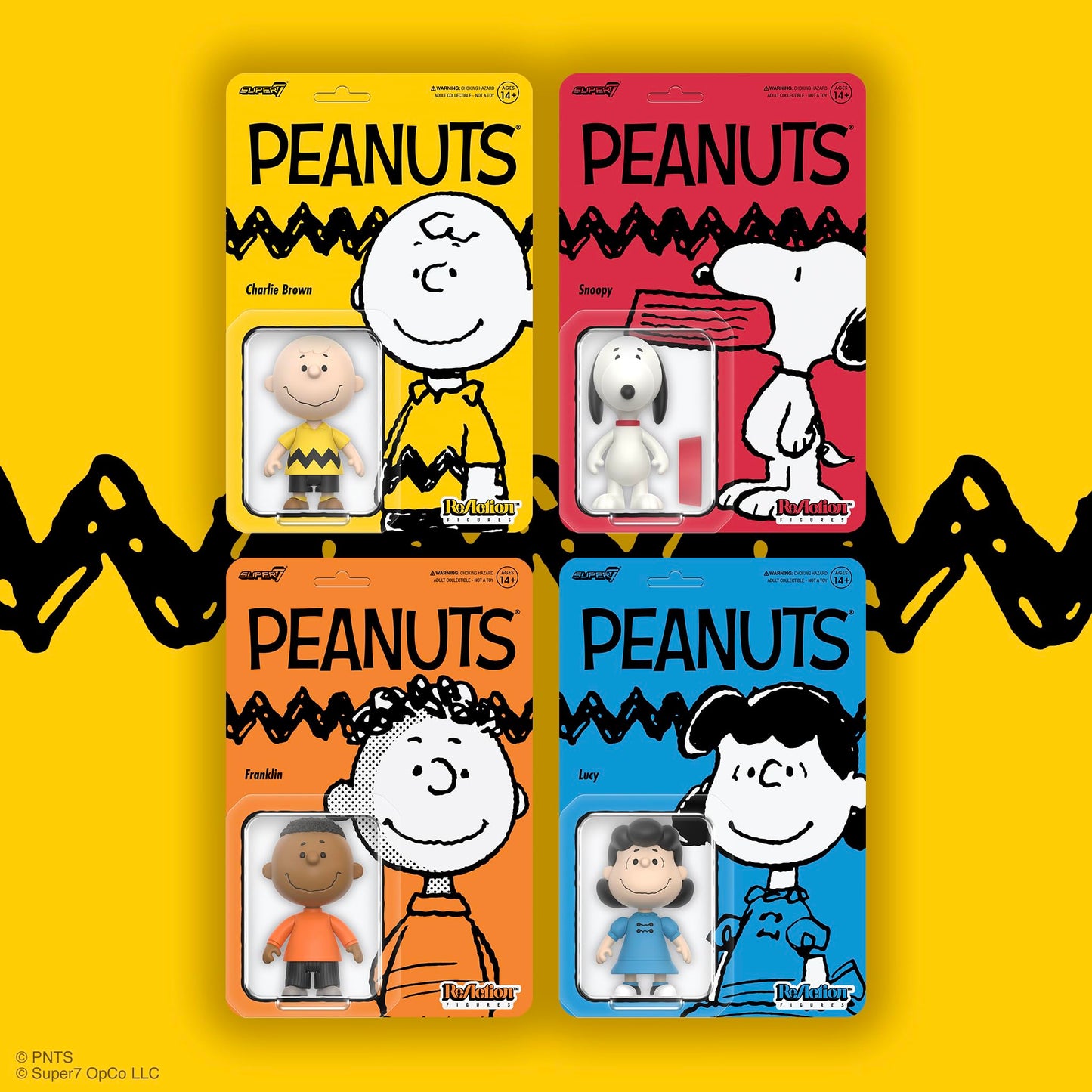 Super7 Peanuts Franklin ReAction Figure – 3.75-Inch Collectible Toy