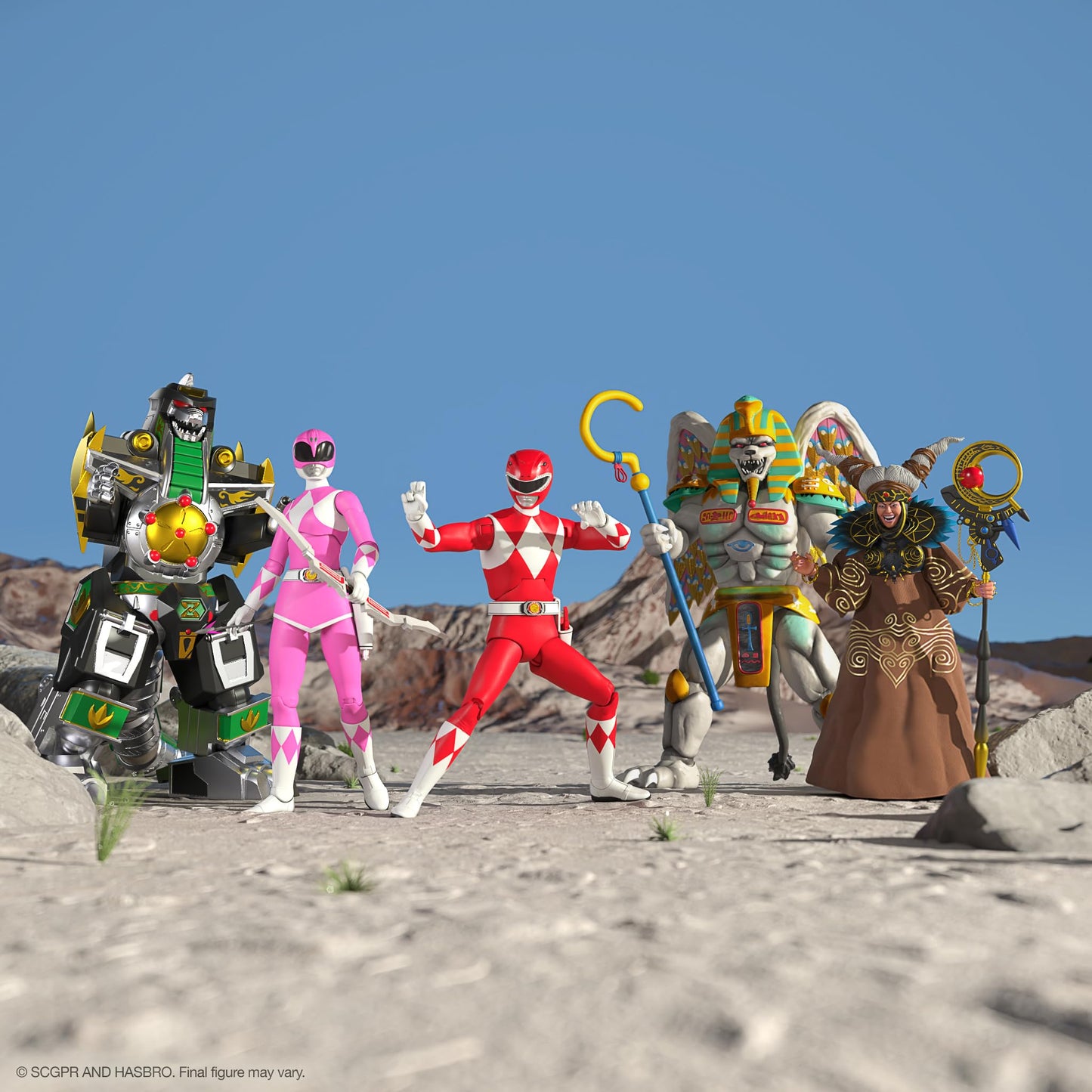 Super7 ULTIMATES! Pink Ranger: 7-Inch Action Figure with Interchangeable Heads & Accessories
