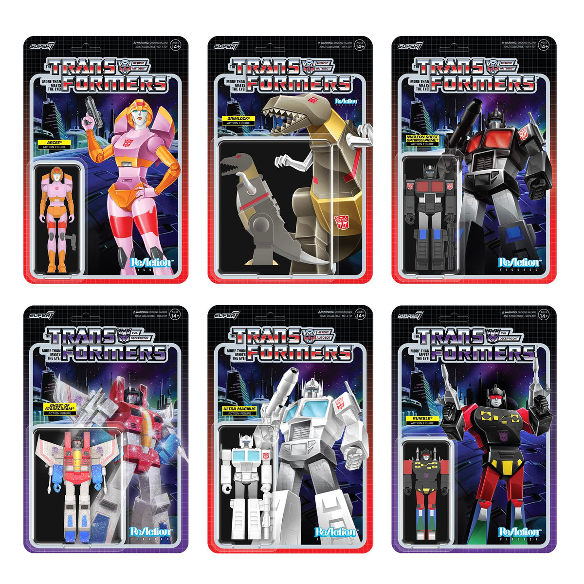 Super7 Transformers Optimus Prime Nucleon Quest Special Mission - 3.75-Inch ReAction Figure with Blaster Accessory