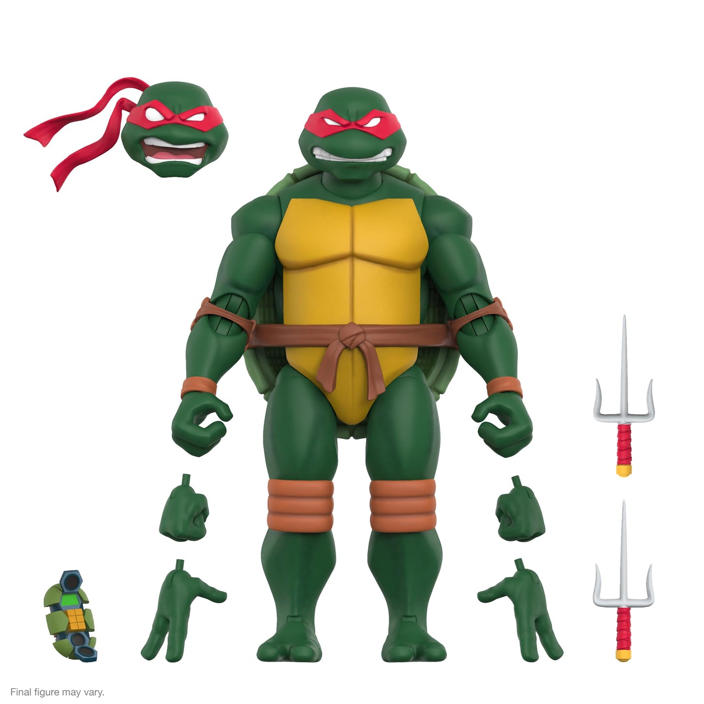Super7 ULTIMATES! Raphael - 7-Inch TMNT Action Figure with Sais, Shell Cell & Double-Jointed Design