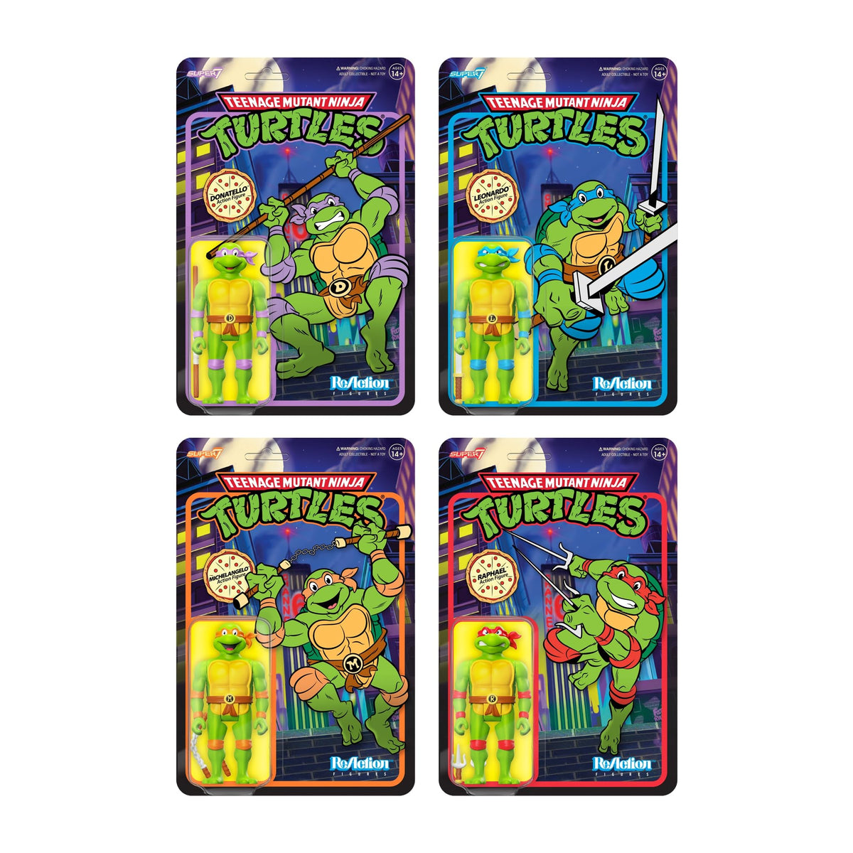 Super7 Raphael TMNT 3.75-inch Action Figure with Sai Accessories | Retro Collectible