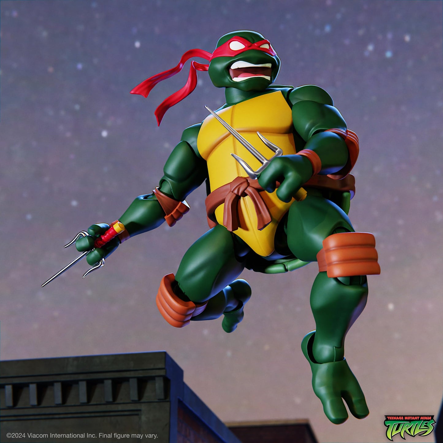 Super7 ULTIMATES! Raphael - 7-Inch TMNT Action Figure with Sais, Shell Cell & Double-Jointed Design