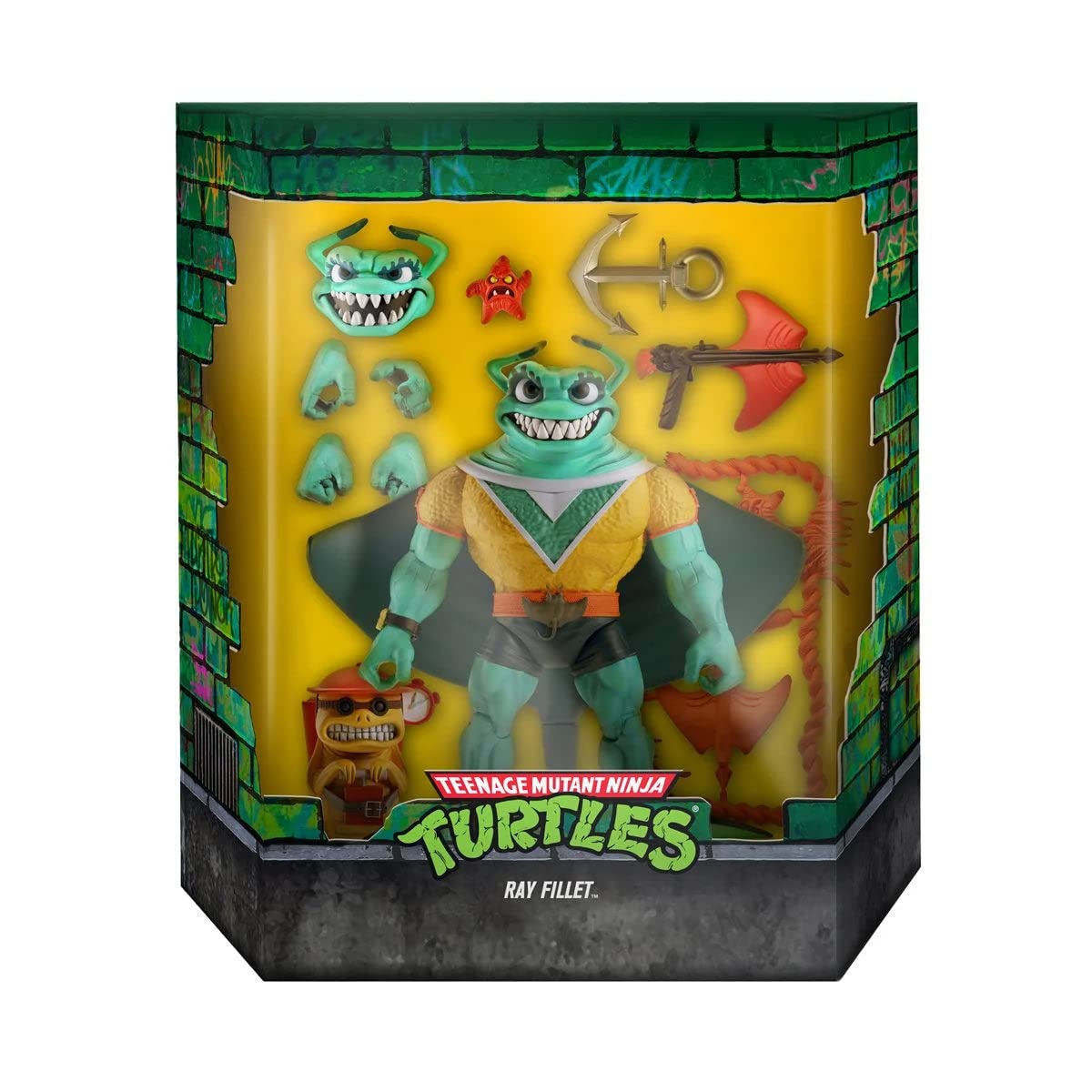 Super7 ULTIMATES! Ray Fillet TMNT Action Figure – 7-Inch with Accessories