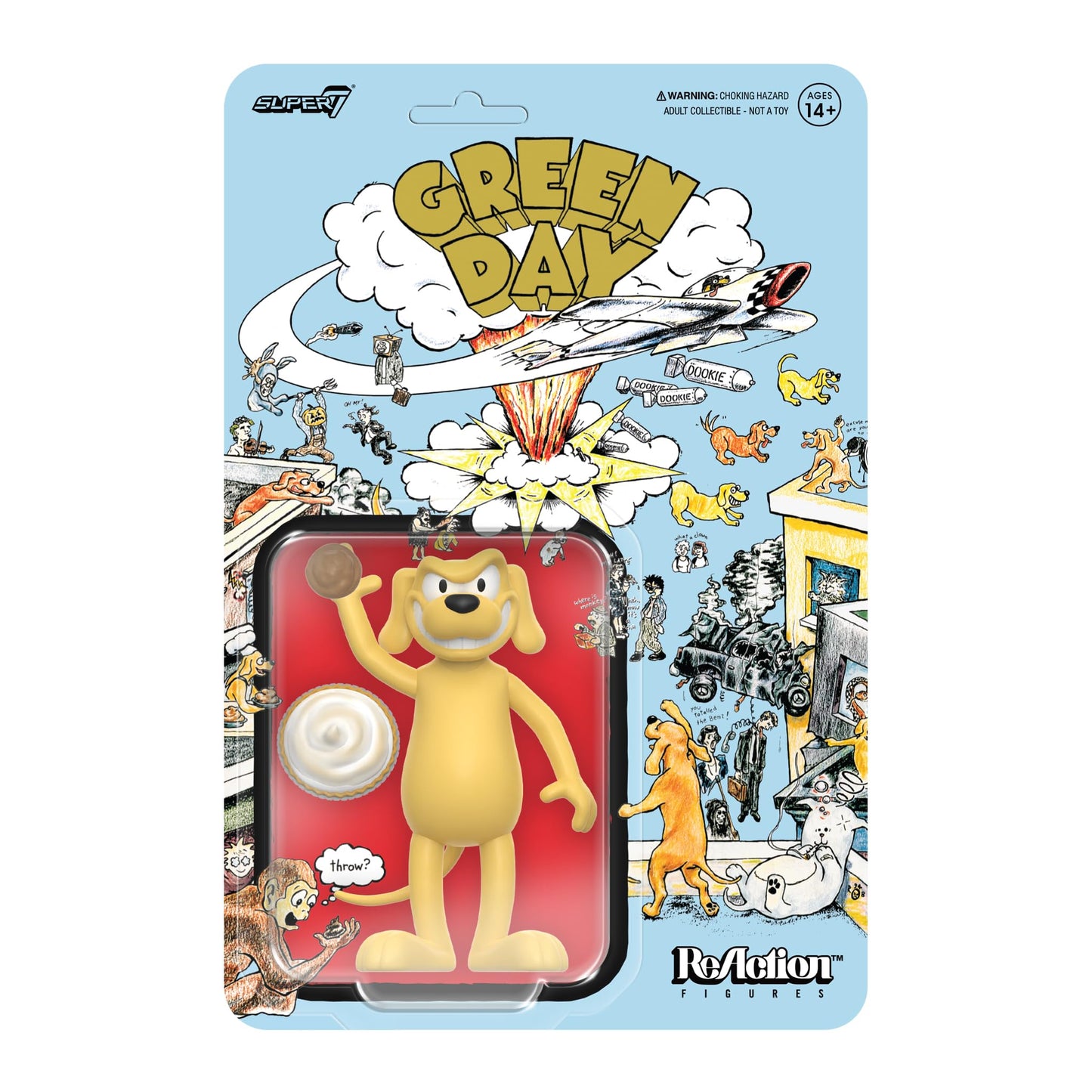 Super7 Reaction Figure Green Day Dookie Dog – 3.75-Inch Retro Action Figure with Accessories