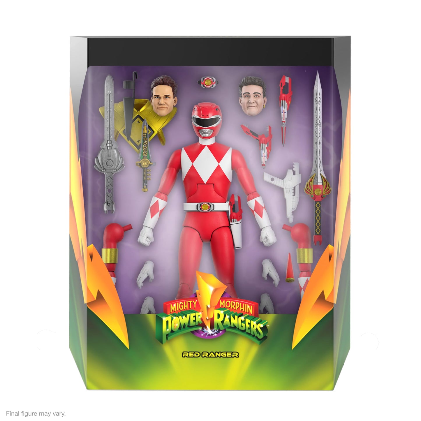 Super7 ULTIMATES! Mighty Morphin Power Rangers Red Ranger - 7" Action Figure with Accessories