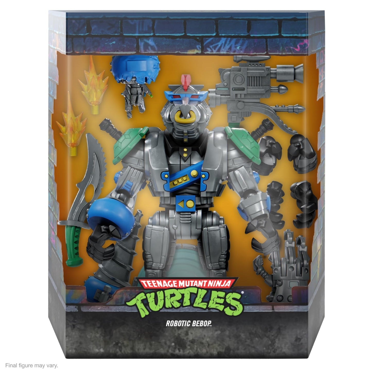 Super7 ULTIMATES! Robotic Bebop – 8-Inch TMNT Action Figure with Accessories