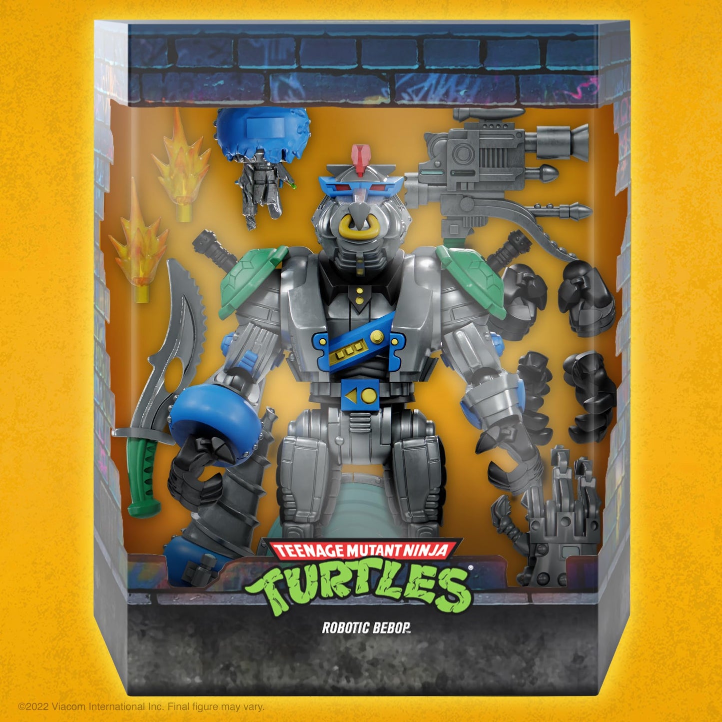Super7 ULTIMATES! Robotic Bebop – 8-Inch TMNT Action Figure with Accessories