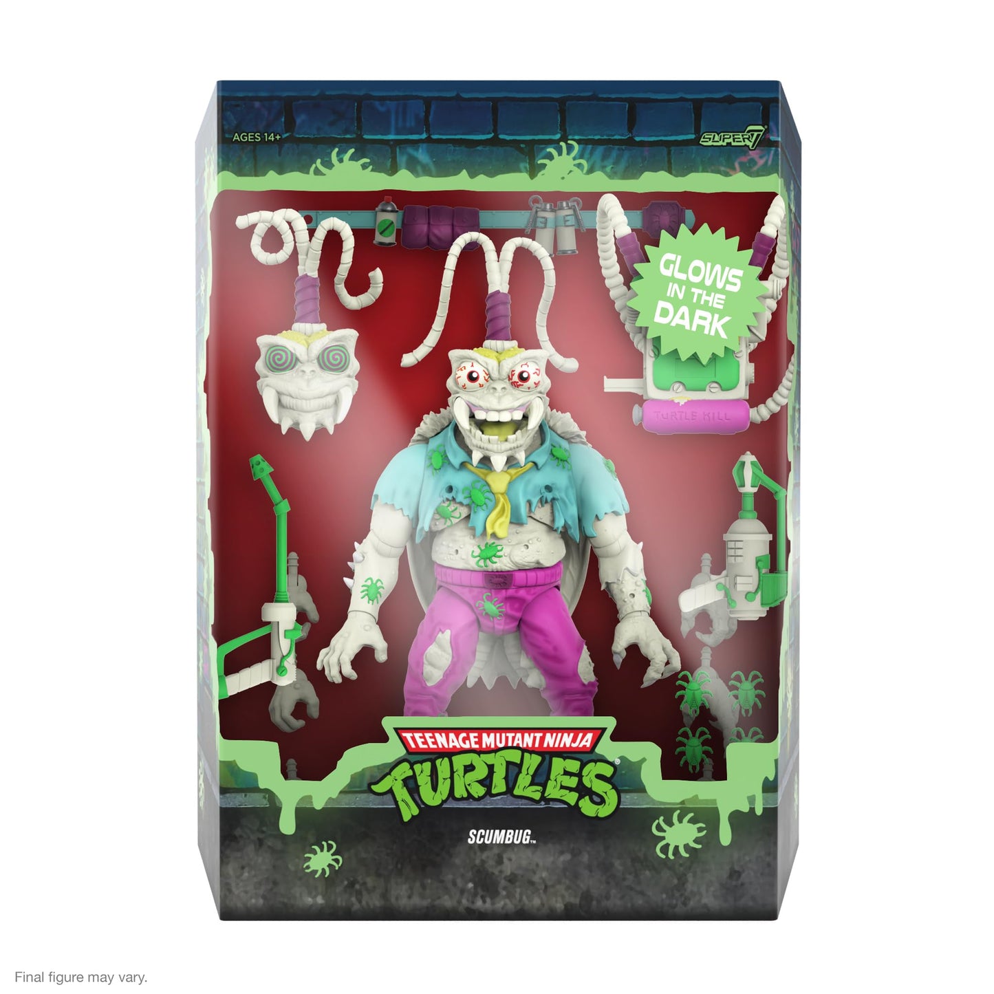 Super7 ULTIMATES! Scumbug Glow TMNT 7-Inch Action Figure with Accessories