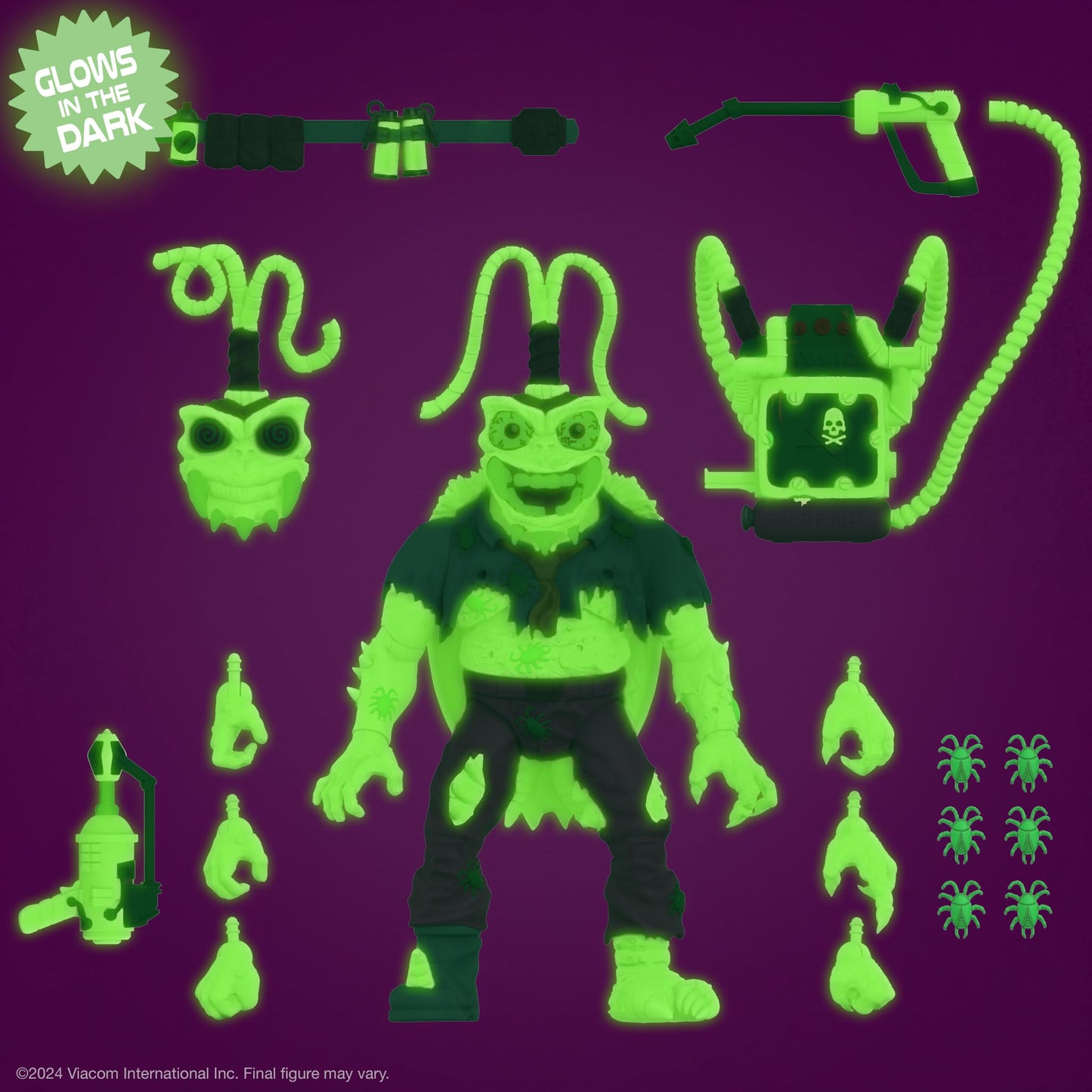 Super7 ULTIMATES! Scumbug Glow TMNT 7-Inch Action Figure with Accessories