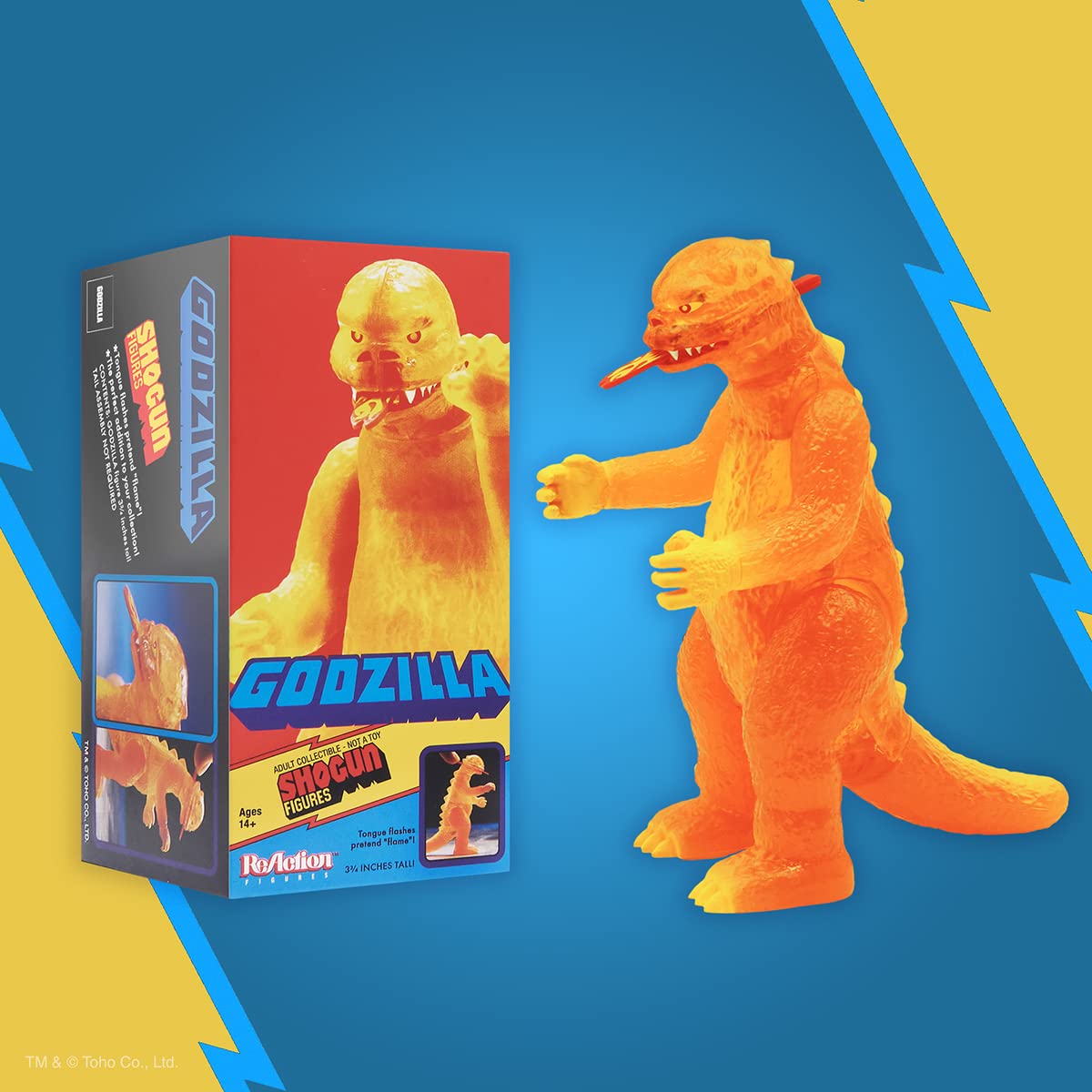 Super7 Shogun Godzilla 1200c ReAction Figure - 3.75-Inch Vintage Style Collectible