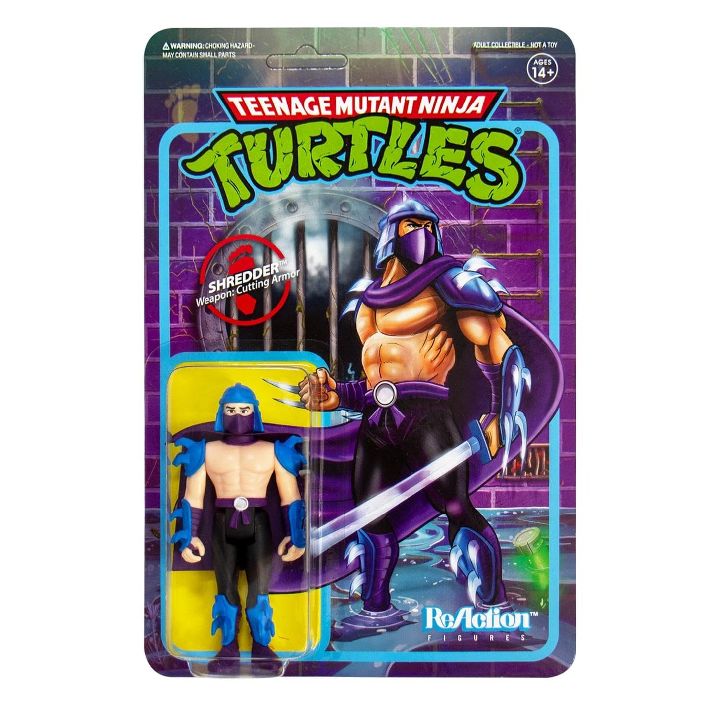 Super7 TMNT Shredder 3.75-Inch ReAction Figure – Cutting Armor & Sword