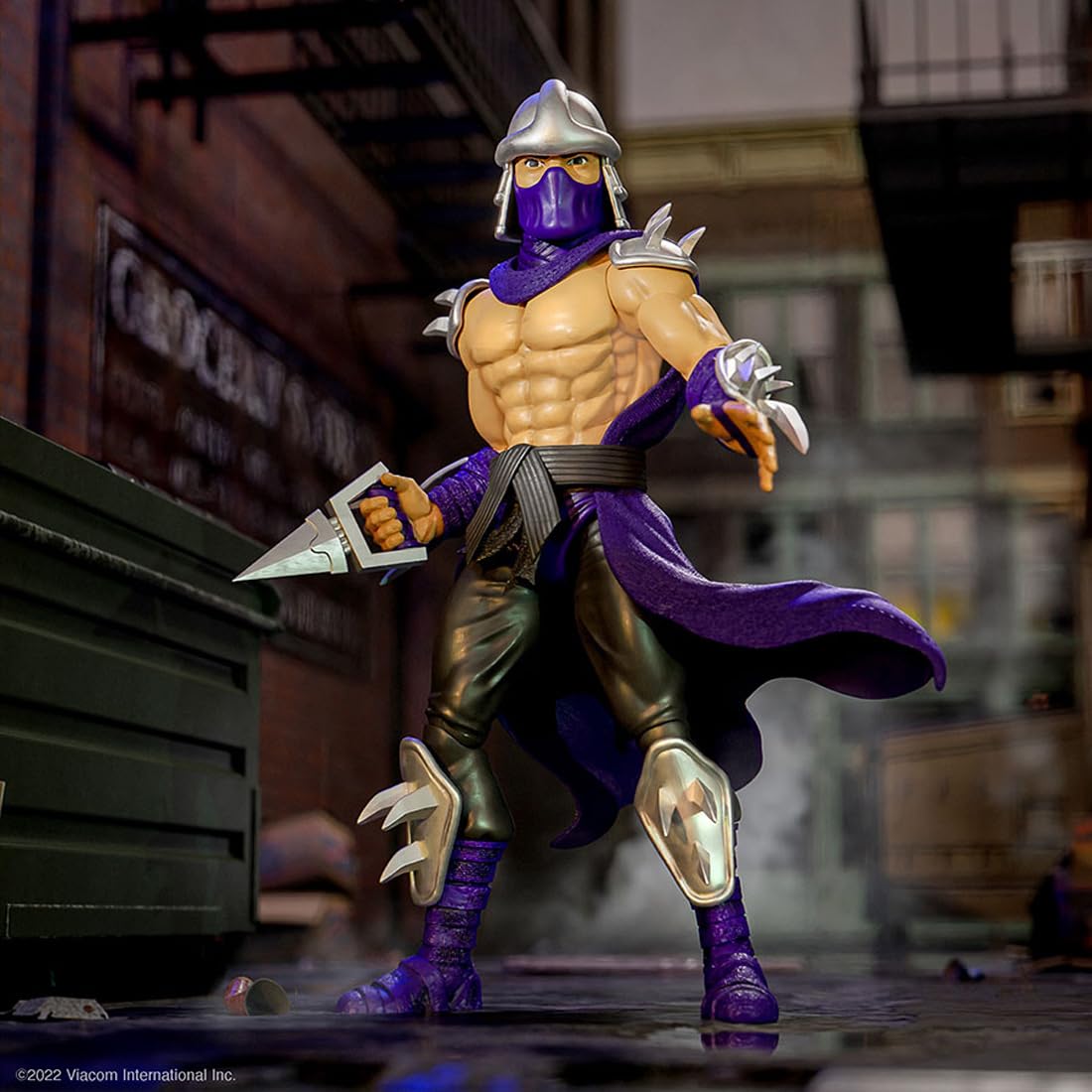 Super7 ULTIMATES! Shredder (Silver Armor) – 7-Inch TMNT Action Figure with Accessories