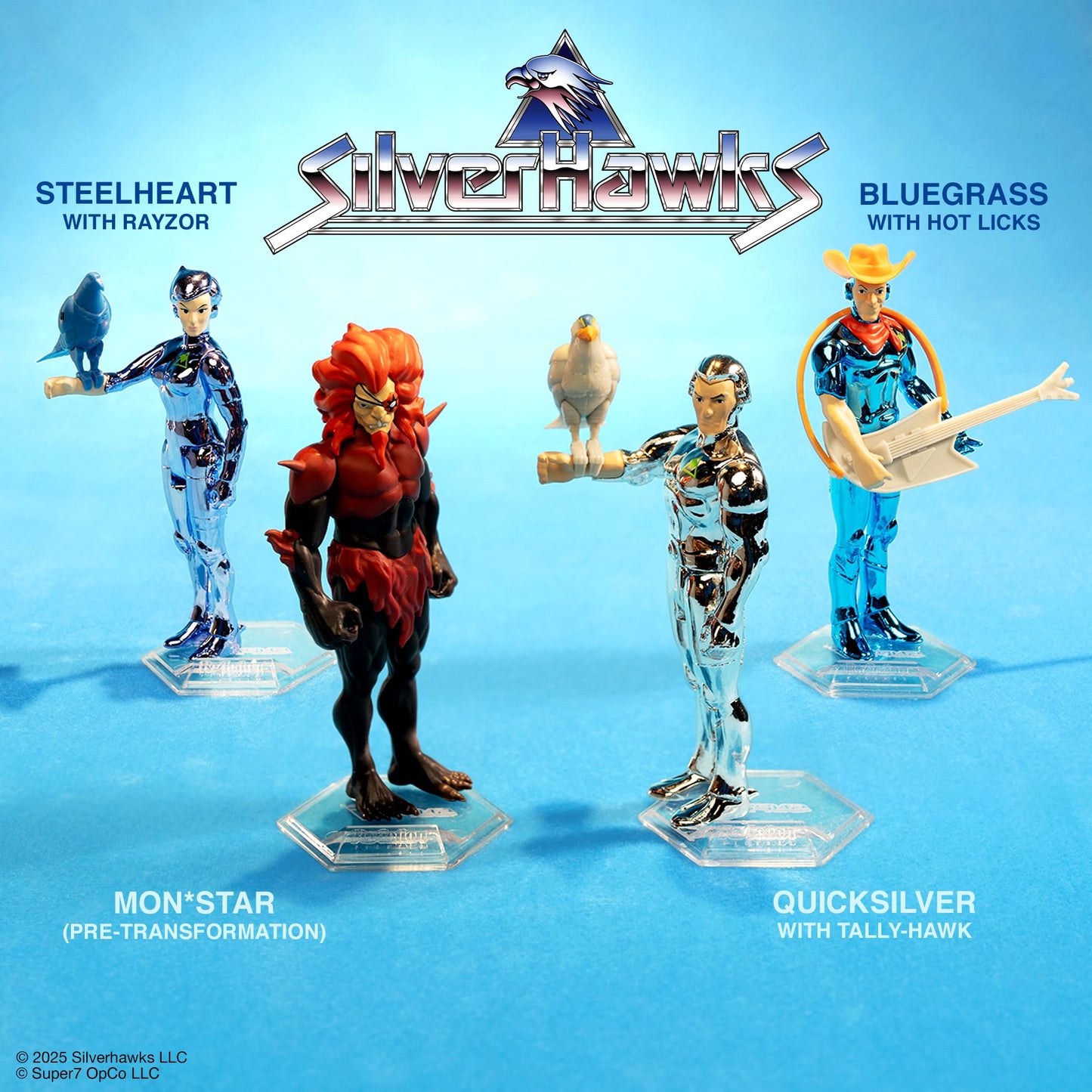 Super7 SilverHawks Quicksilver ReAction Figure – 3.75-Inch with Tally-Hawk Accessory
