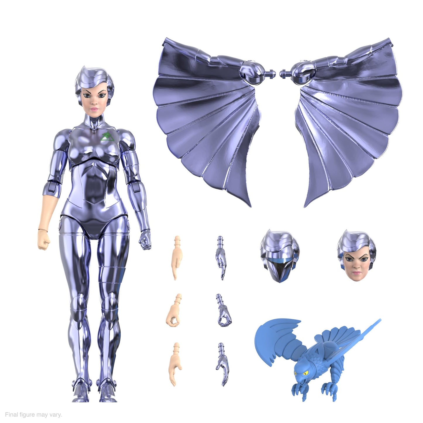 Super7 ULTIMATES! SilverHawks Steelheart – 7-inch Action Figure with Interchangeable Accessories | Vac-Metal Finish