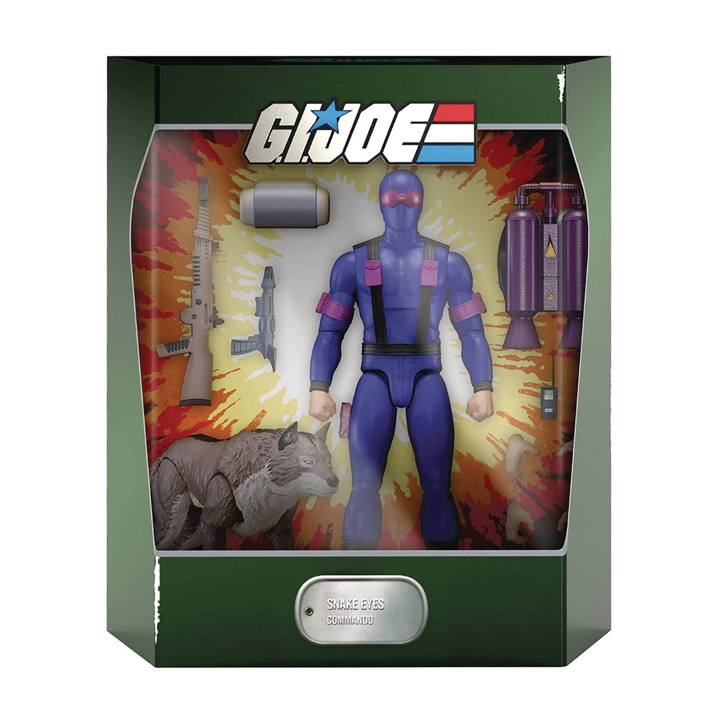 Super7 ULTIMATES! G.I. Joe Snake Eyes (Real American Hero) – 7-inch Action Figure with Accessories