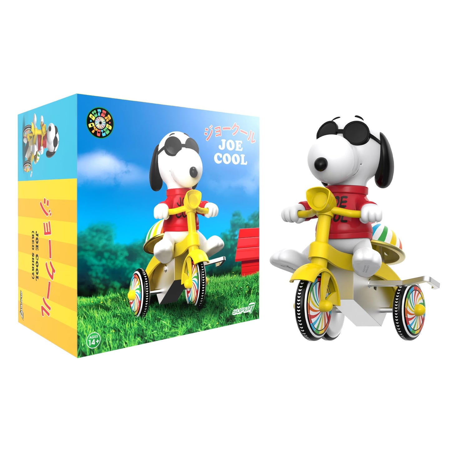 Super7 Snoopy Joe Cool 5-Inch Super Cycle – Red Trike with Bell