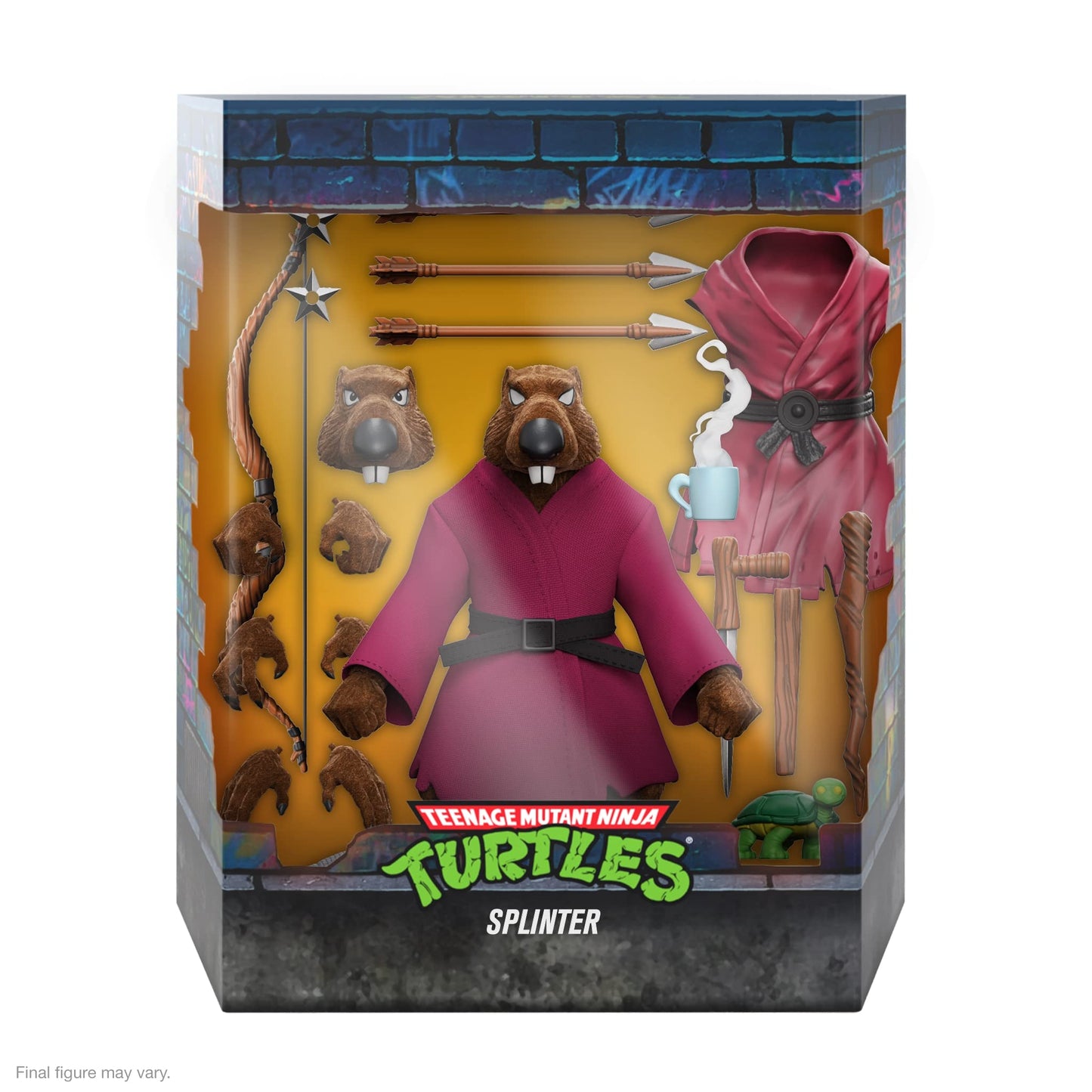 Super7 ULTIMATES! Splinter Version 2 – 7-inch TMNT Action Figure with Full Accessories