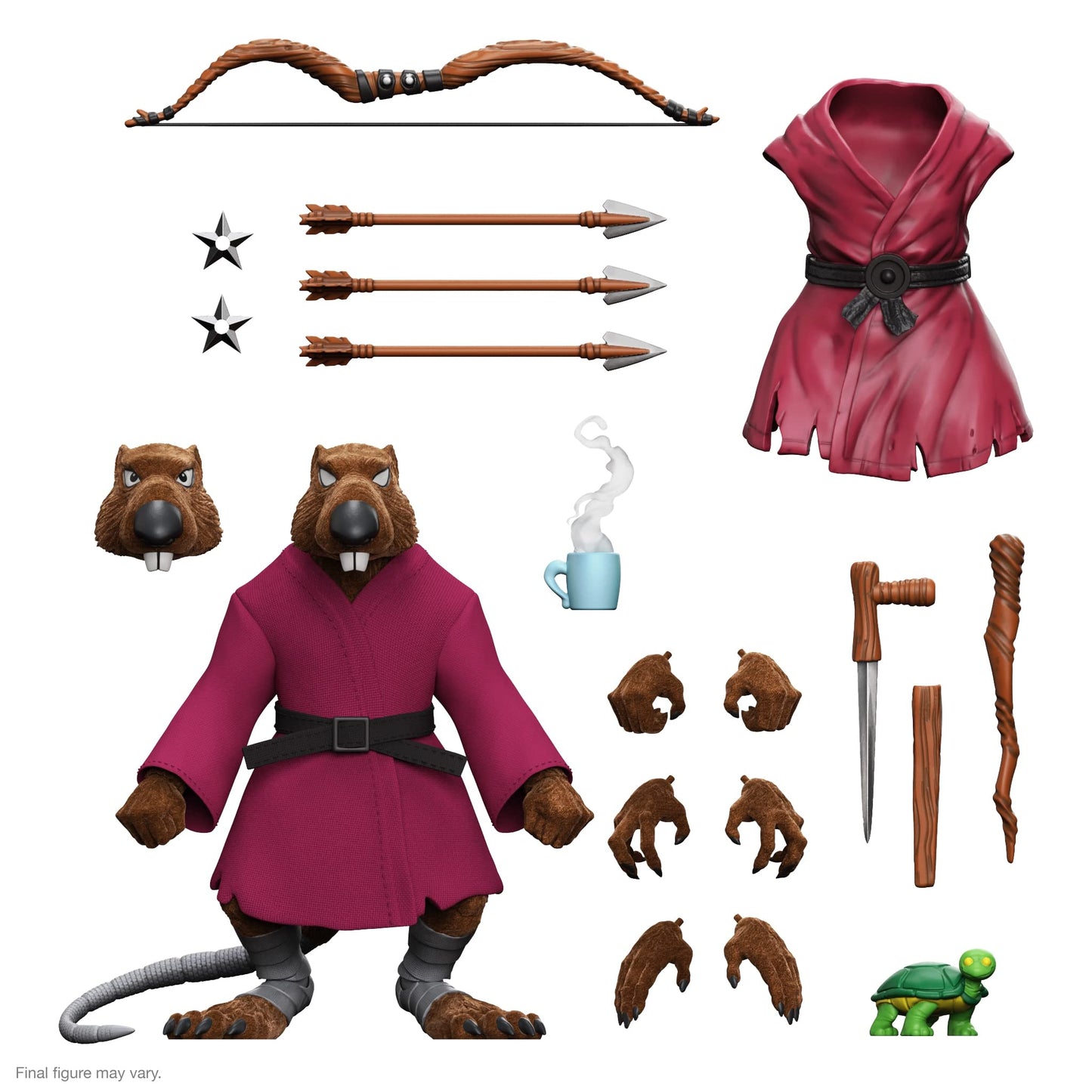 Super7 ULTIMATES! Splinter Version 2 – 7-inch TMNT Action Figure with Full Accessories