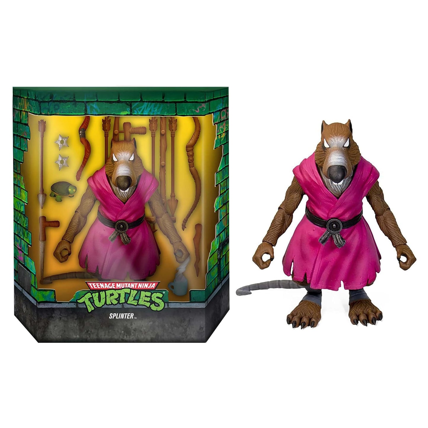 Super7 ULTIMATES! Splinter Version 2 – 7-inch TMNT Action Figure with Full Accessories