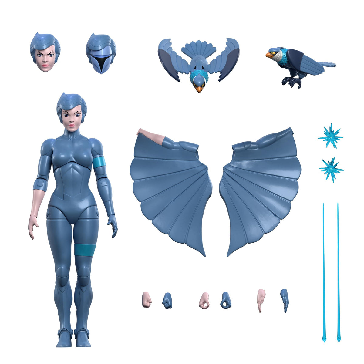 Super7 ULTIMATES! SilverHawks Steelheart – 7" Action Figure with Rayzor Accessories