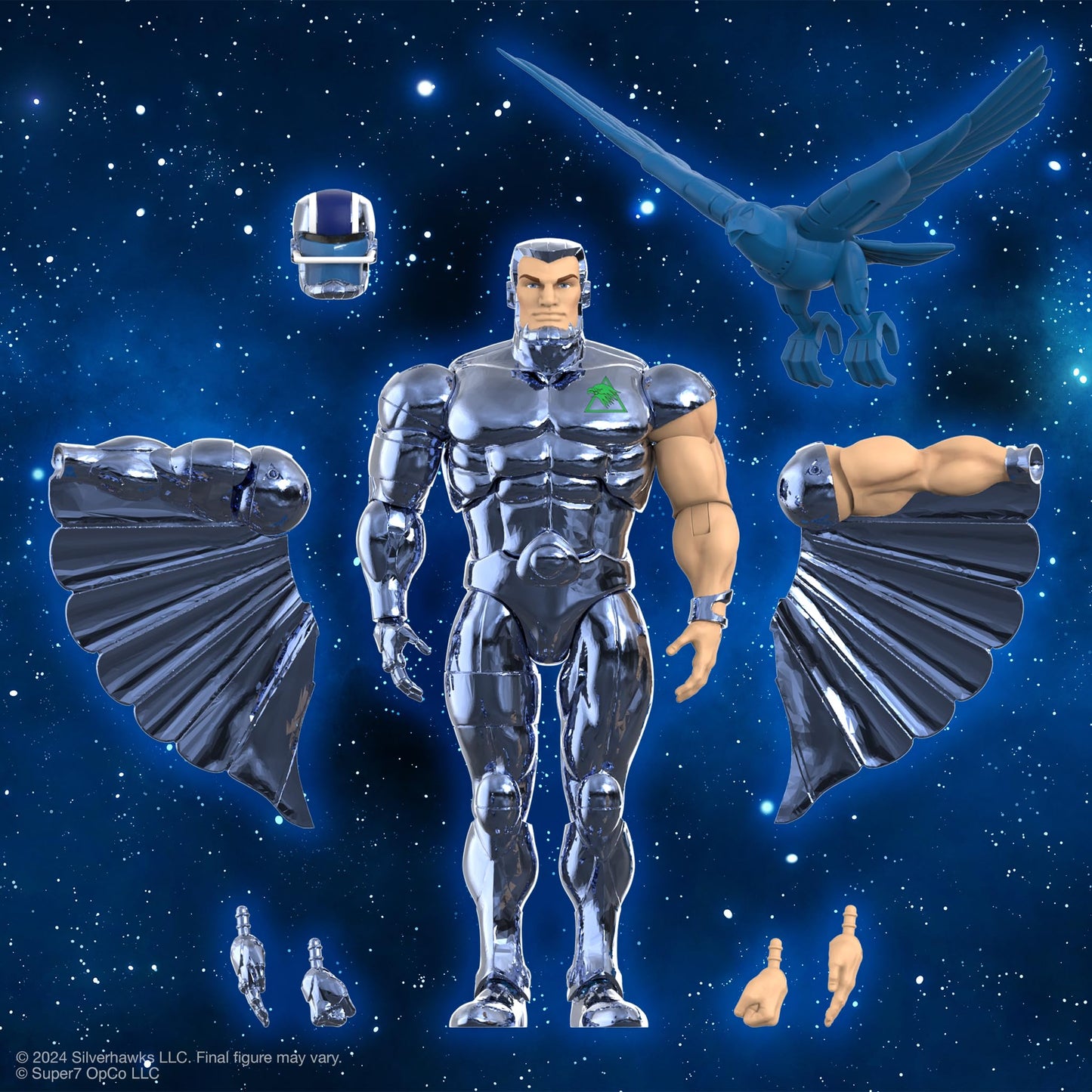 Super7 ULTIMATES! Steelwill VAC Metal Toy Version – 7-inch SilverHawks Action Figure