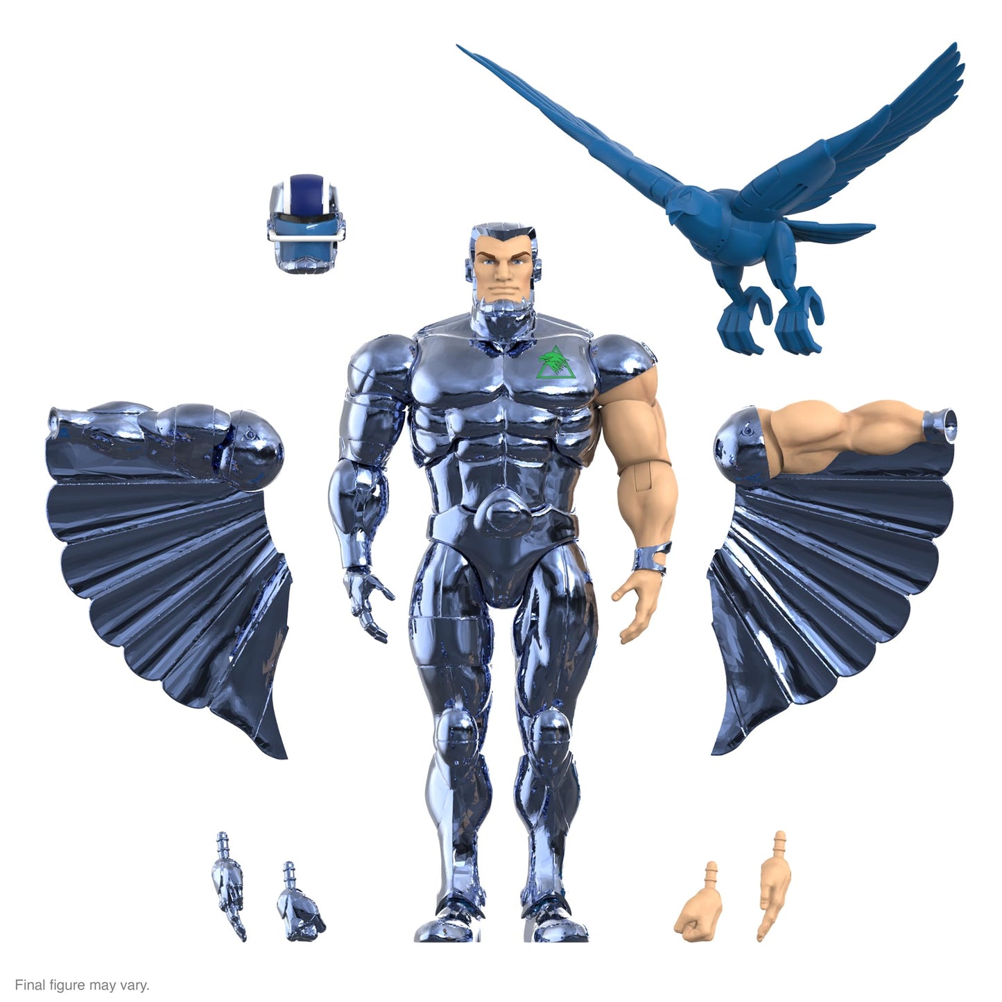 Super7 ULTIMATES! Steelwill VAC Metal Toy Version – 7-inch SilverHawks Action Figure