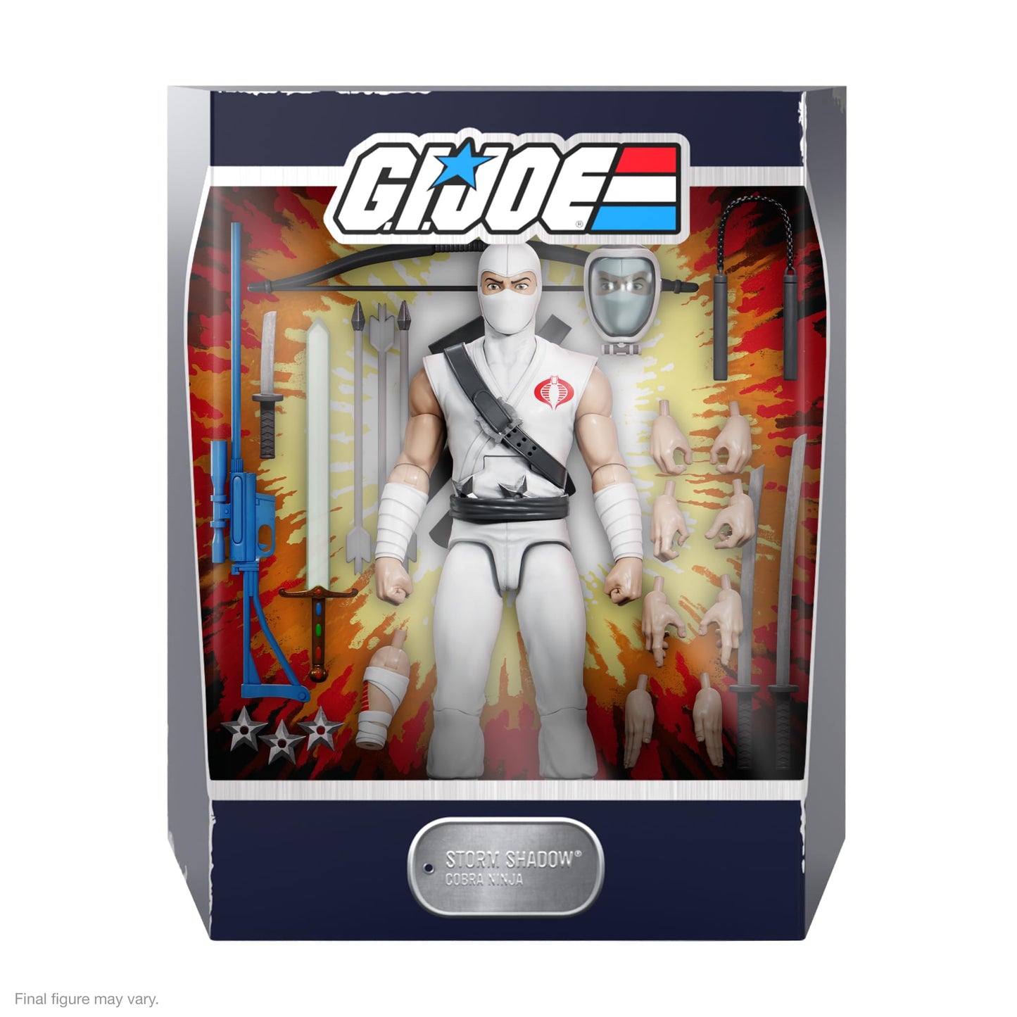 Super7 ULTIMATES! Storm Shadow 7-inch G.I. Joe Action Figure with Accessories | Collectible Retro Toy