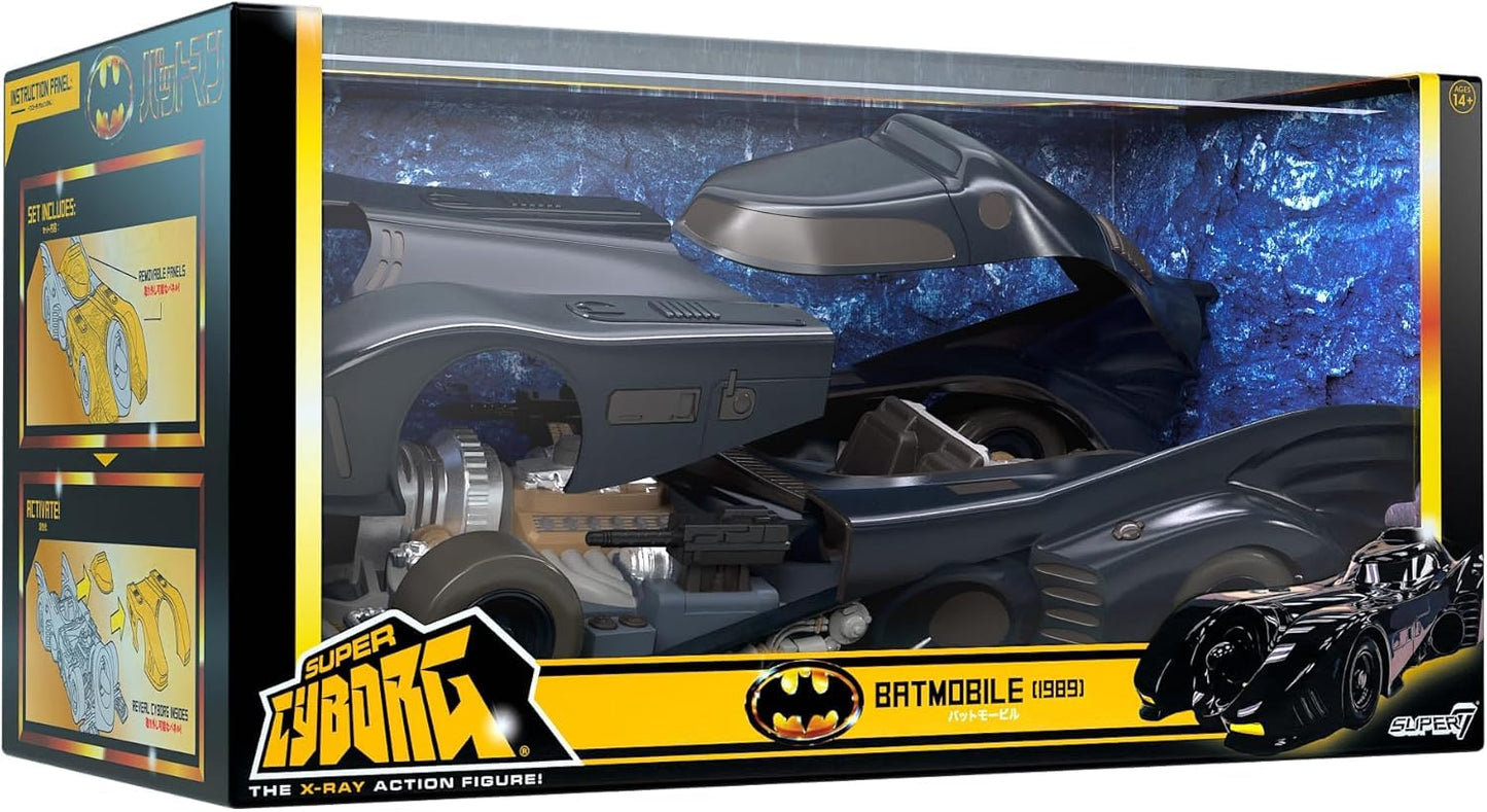 Super7 Super Cyborg Batman Batmobile 1989 - 13-Inch Movie-Accurate Collectible Vehicle