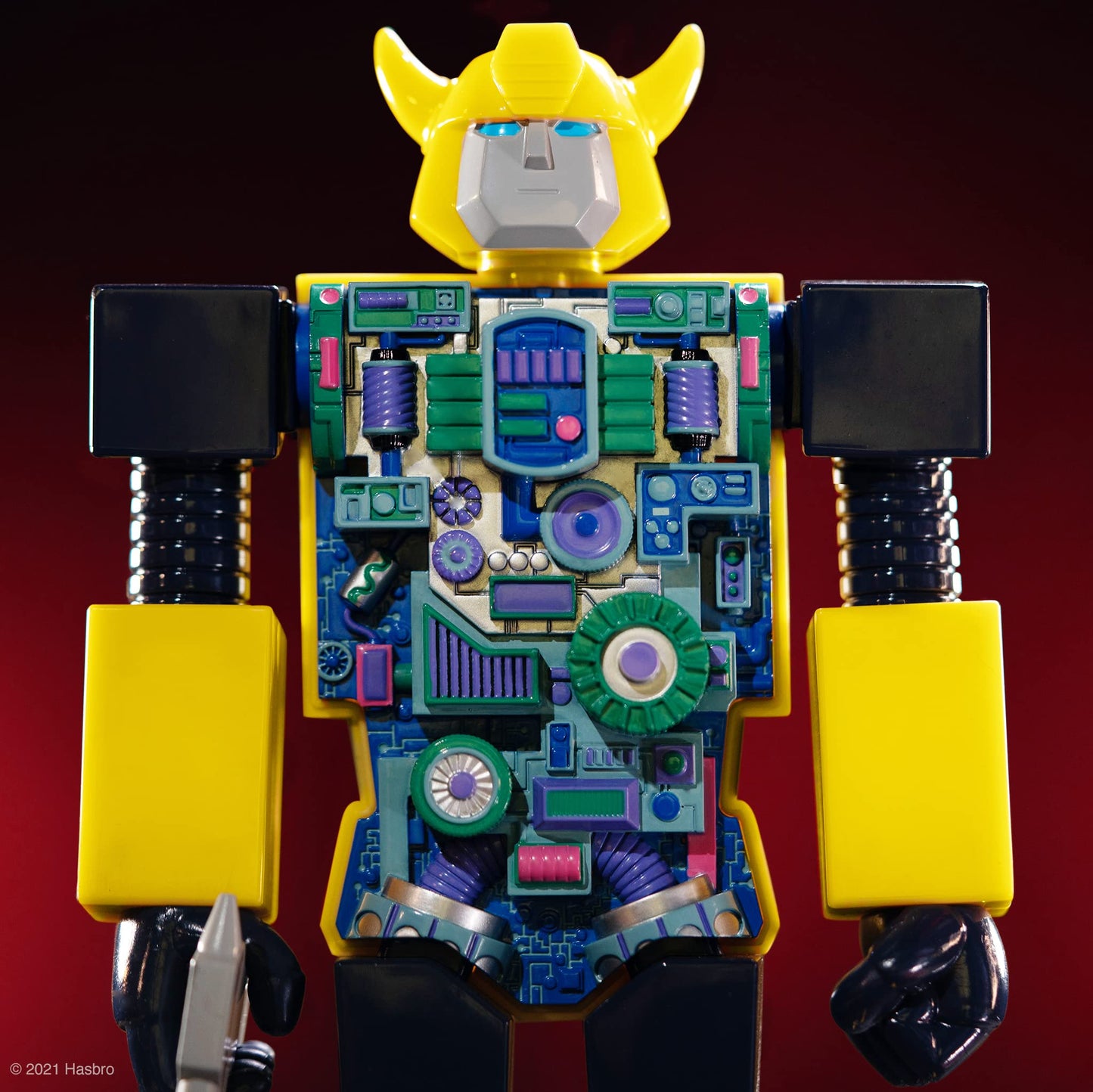 Super7 Super Cyborg Bumblebee (G1 Full Color) – 10" Transformers Action Figure with Removable Torso Panel