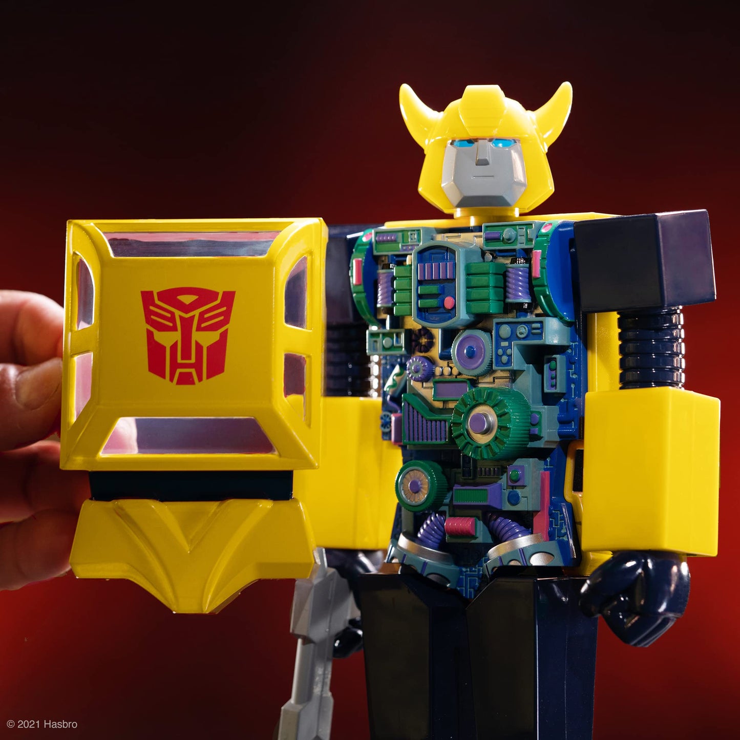 Super7 Super Cyborg Bumblebee (G1 Full Color) – 10" Transformers Action Figure with Removable Torso Panel