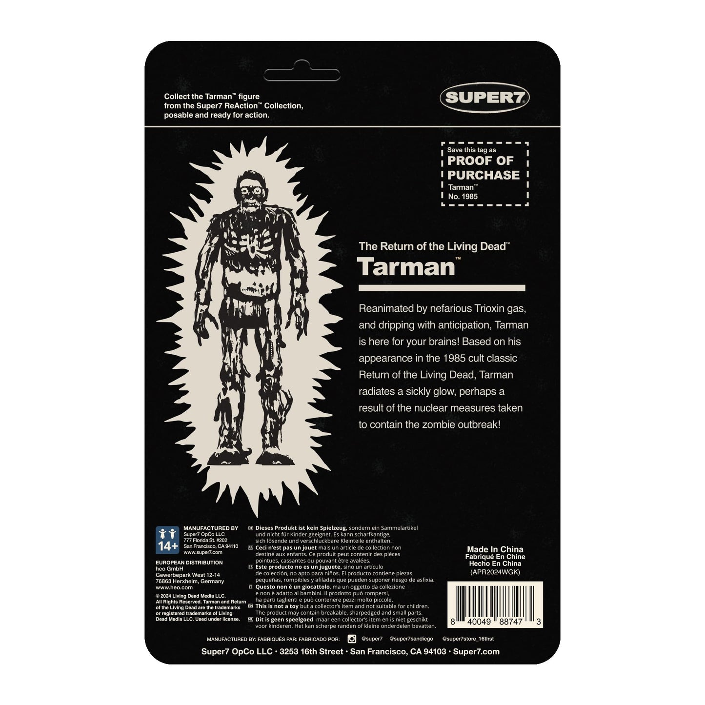 Super7 Return of The Living Dead Tarman Monster Glow - 3.75-inch Action Figure | Classic Horror Collectibles