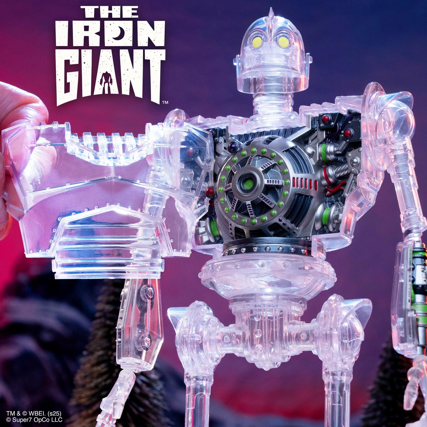 Super7 The Iron Giant Super Cyborg - Clear 11-inch Action Figure
