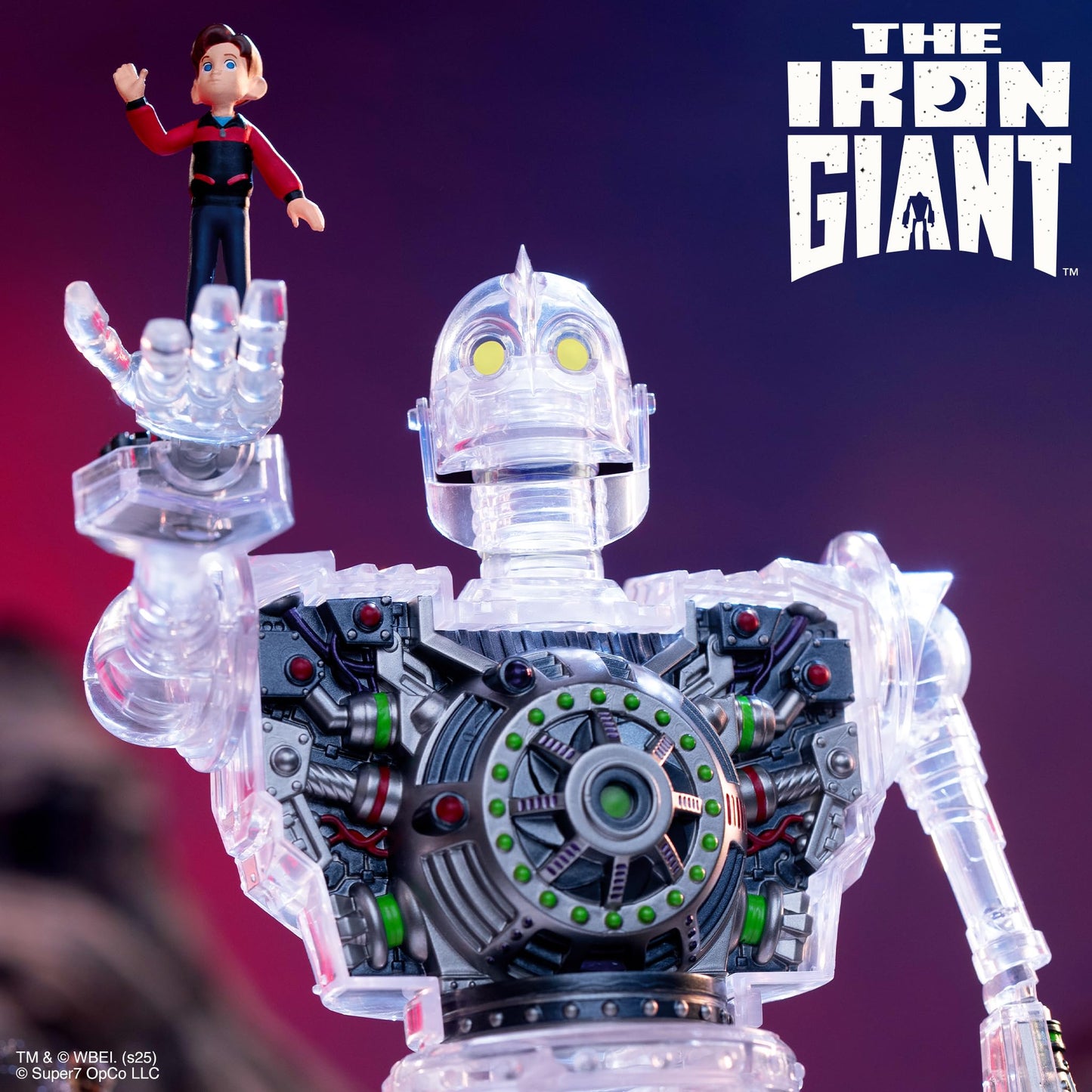 Super7 The Iron Giant Super Cyborg - Clear 11-inch Action Figure