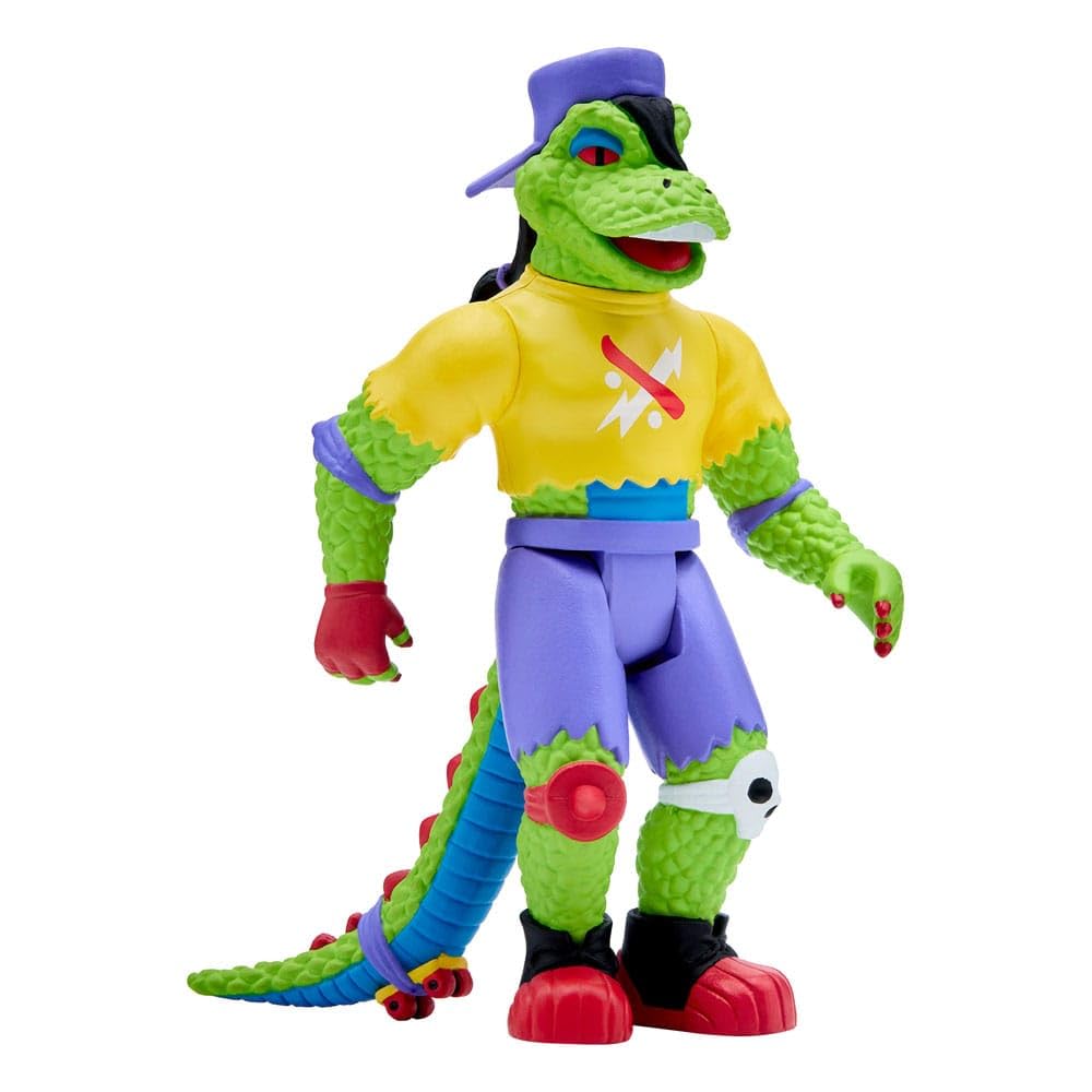 Super7 TMNT Mondo Gecko 3.75-Inch ReAction Figure with Turbo Skateboard | Collectible Toy