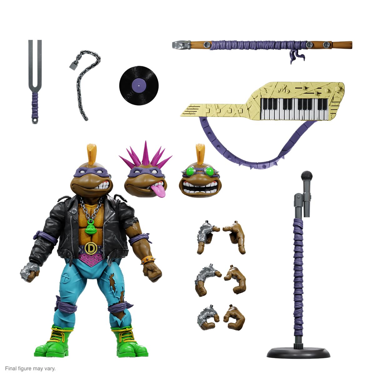 Super7 TMNT ULTIMATES! Punk Rock Donatello Figure | Wave 07, 7-Inch Premium Action Figure