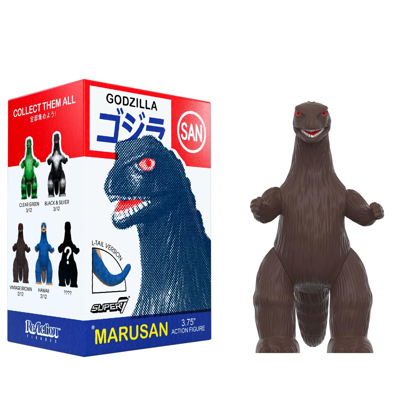 Super7 Toho Marusan Godzilla Blind Box 12-Pack – 3.75" Retro ReAction Figures