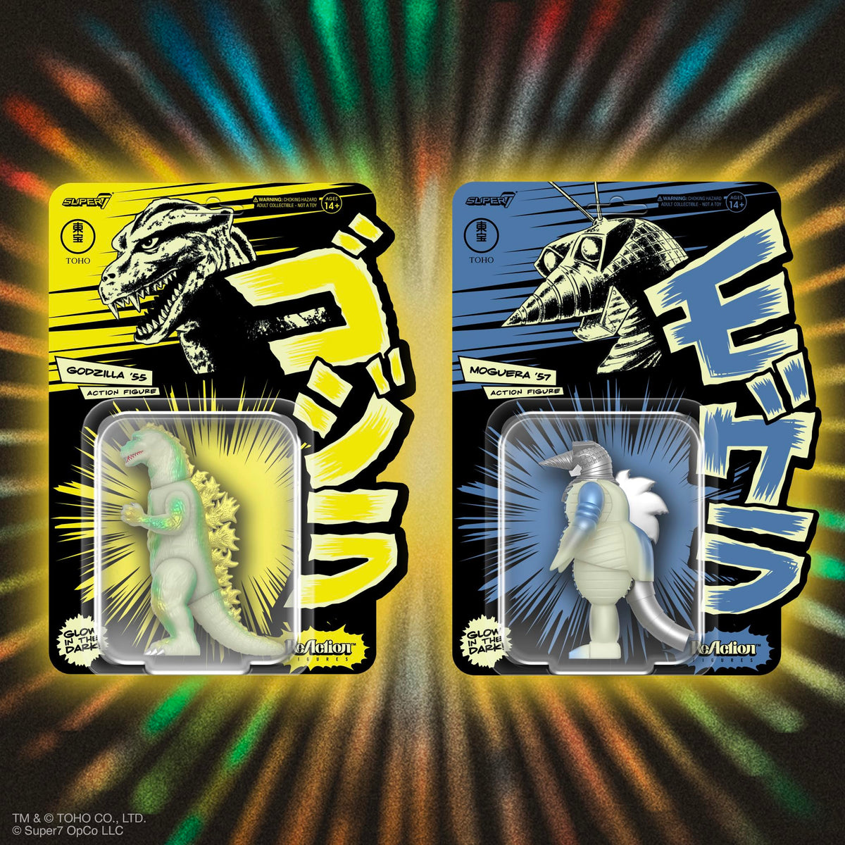 Super7 Toho Moguera ’57 Glow-in-the-Dark ReAction Figure - 3.75 in
