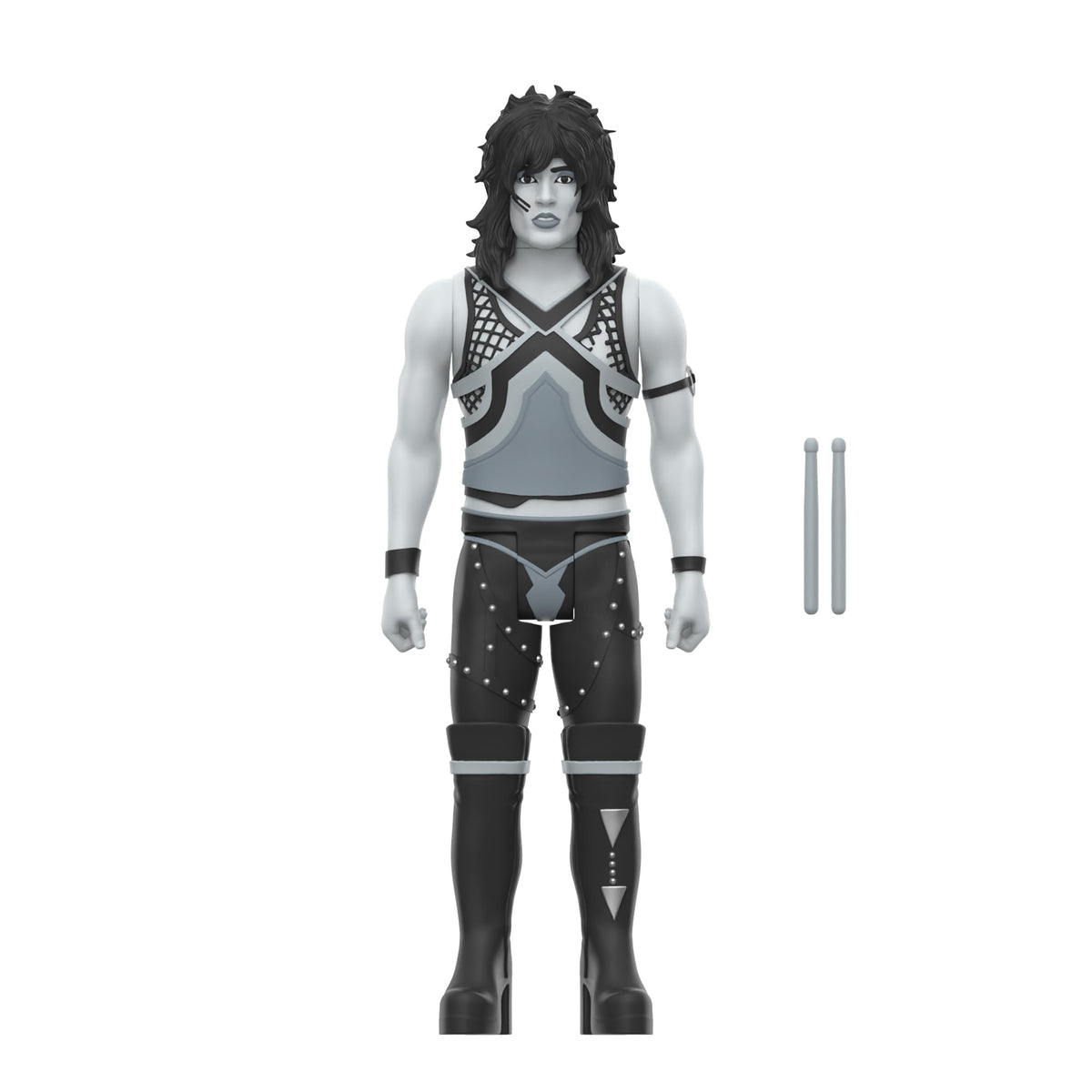 Super7 Motley Crue Tommy Lee Shout at The Devil – 3.75-Inch Black & White ReAction Figure