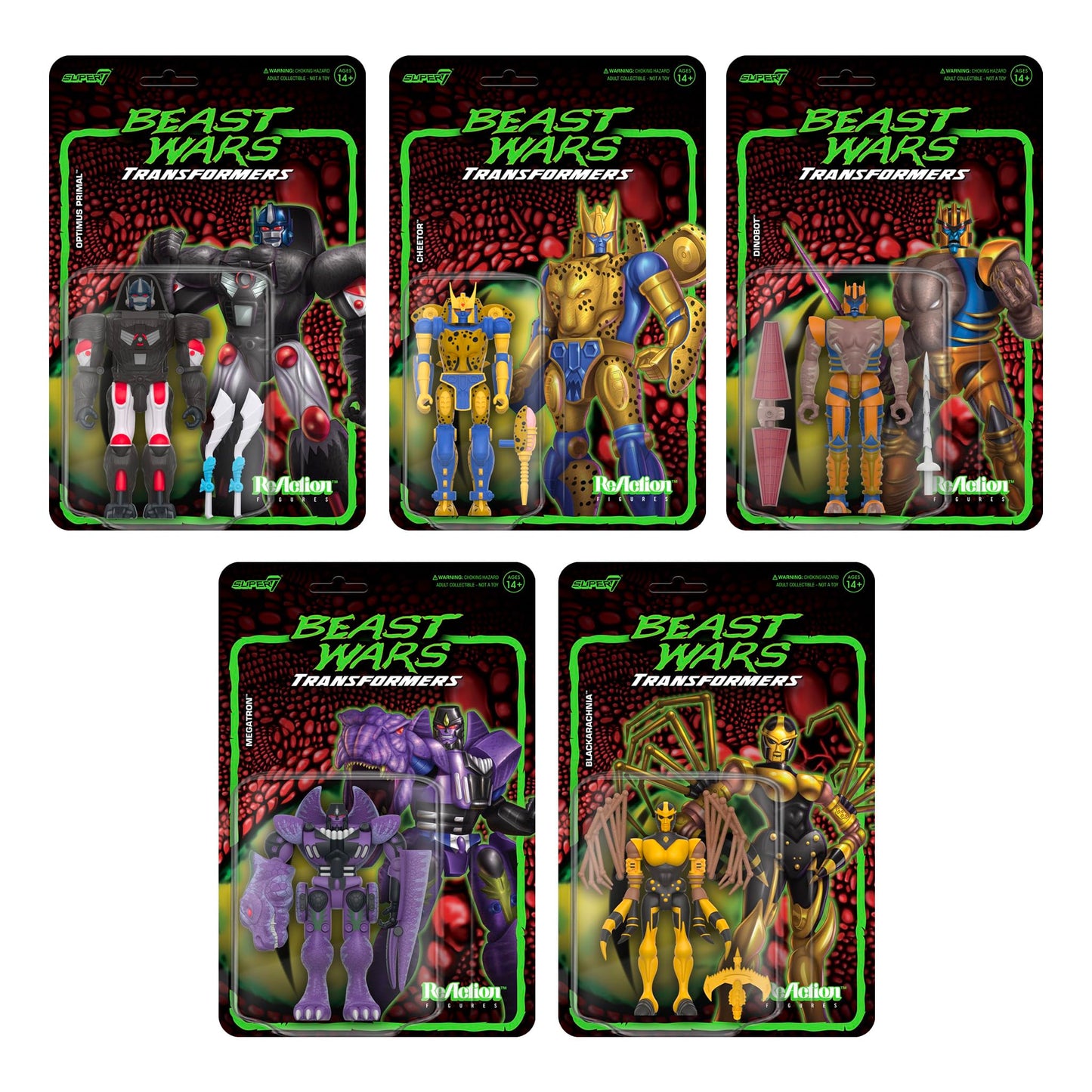 Super7 Dinobot Beast Wars 4-Inch Action Figure with Blaster & Sword
