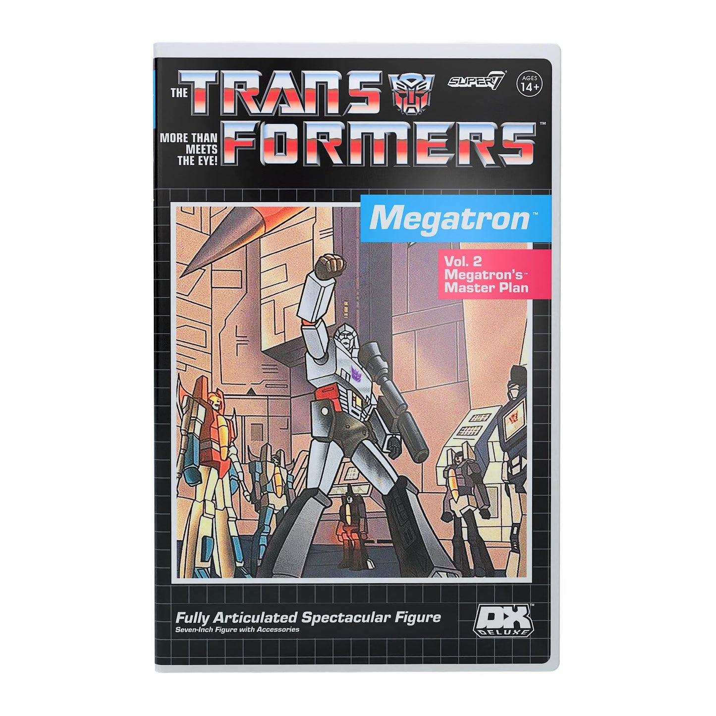 Super7 Transformers Deluxe Megatron VHS 7-inch Action Figure – Retro Cartoon Collectible