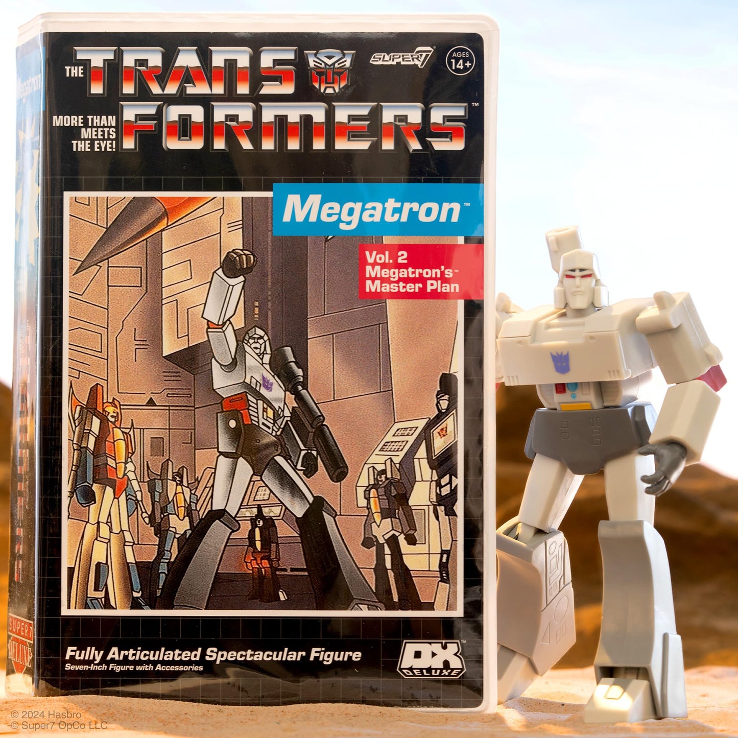 Super7 Transformers Deluxe Megatron VHS 7-inch Action Figure – Retro Cartoon Collectible